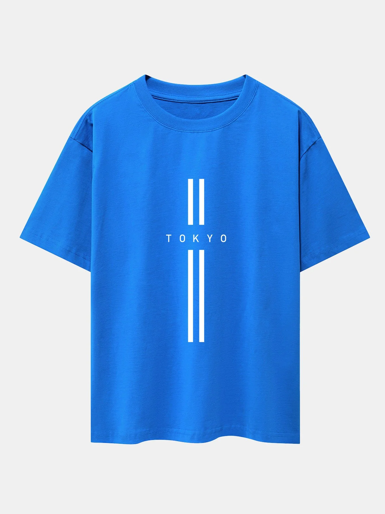 Stripe Tokyo Print Drop Shoulder Oversize T-Shirt - Image 8
