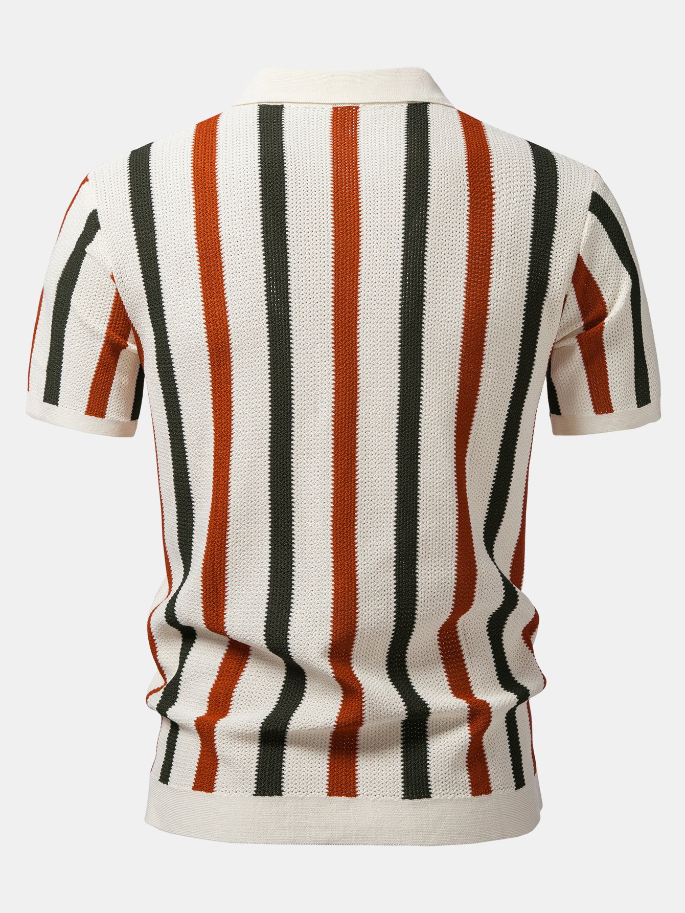 Stripe V Neck Knit Polo & Knit Short - Image 3