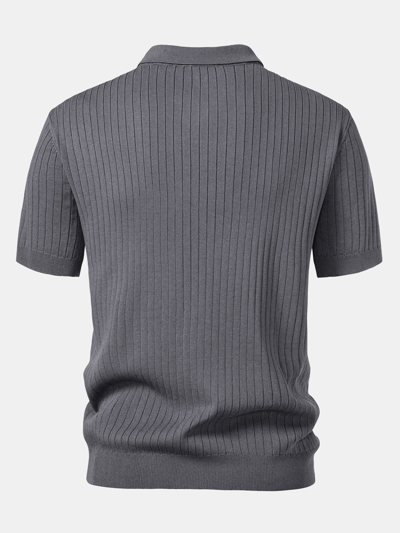 Stripe V-Ausschnitt Strick Polohemd - Image 10