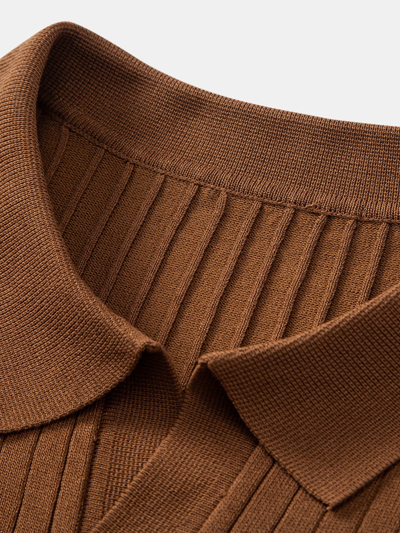 Stripe V-Ausschnitt Strick Polohemd - Image 13
