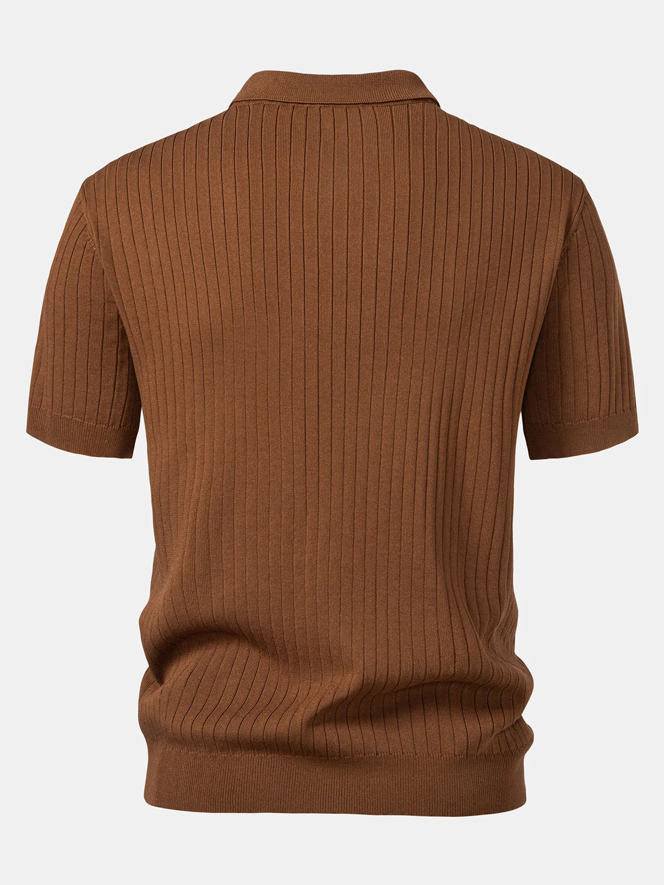 Stripe V-Ausschnitt Strick Polohemd - Image 2