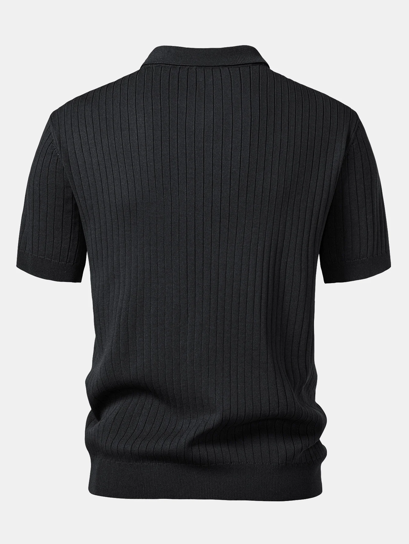 Stripe V-Ausschnitt Strick Polohemd - Image 8