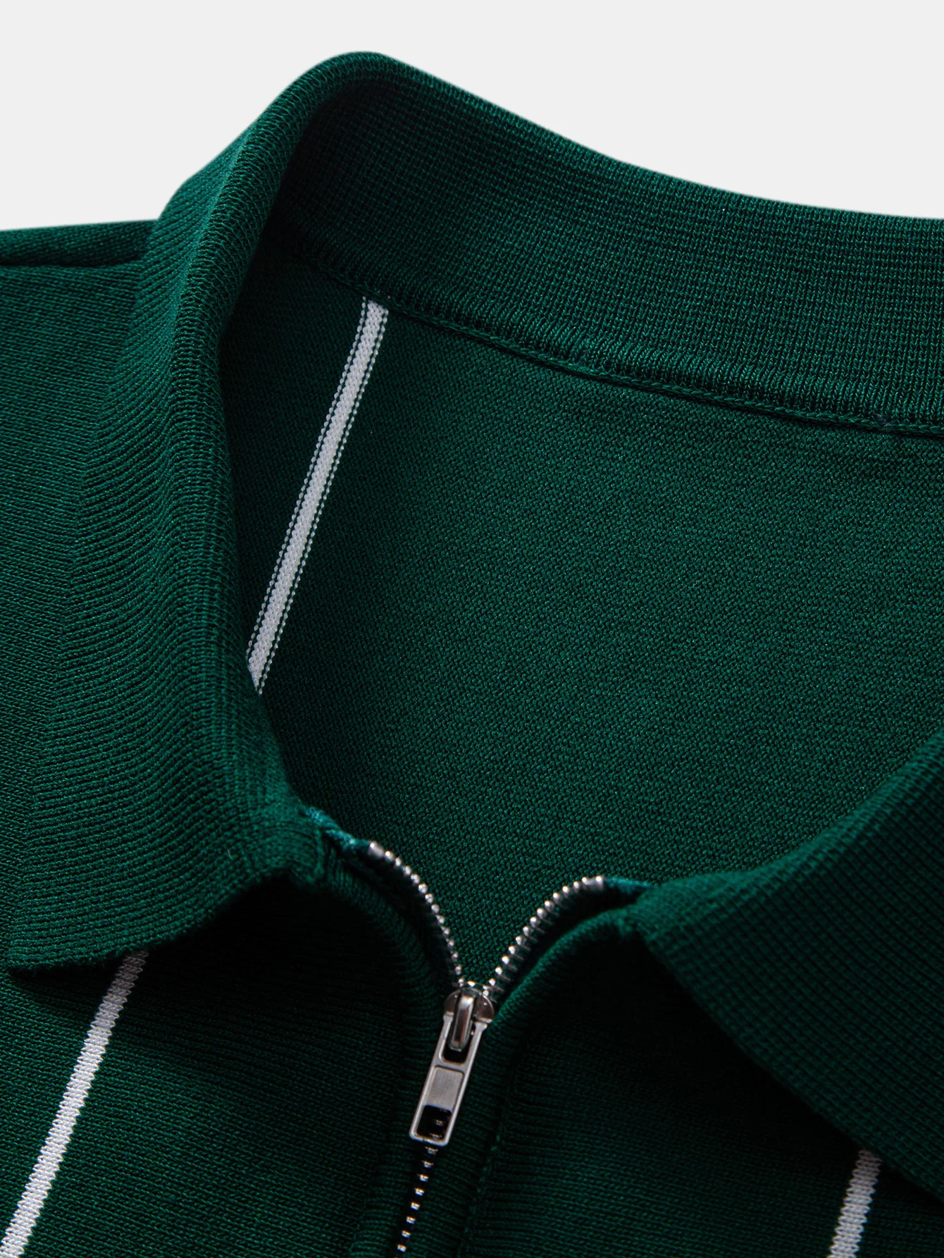 Gestreiftes Strick-Poloshirt mit Reißverschluss - Image 8