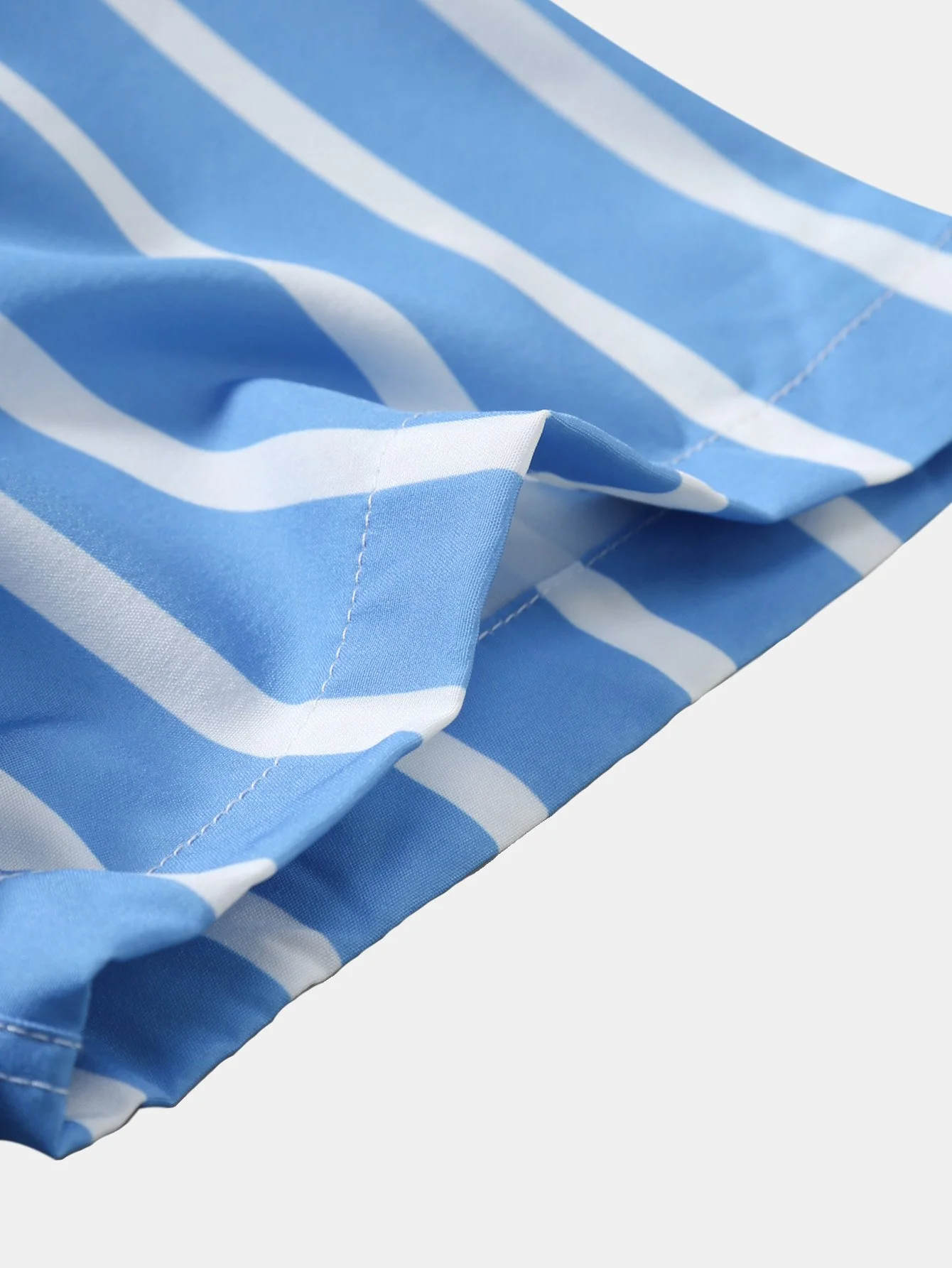 Gestreifte Button-Down Stehkragenbluse - Image 10