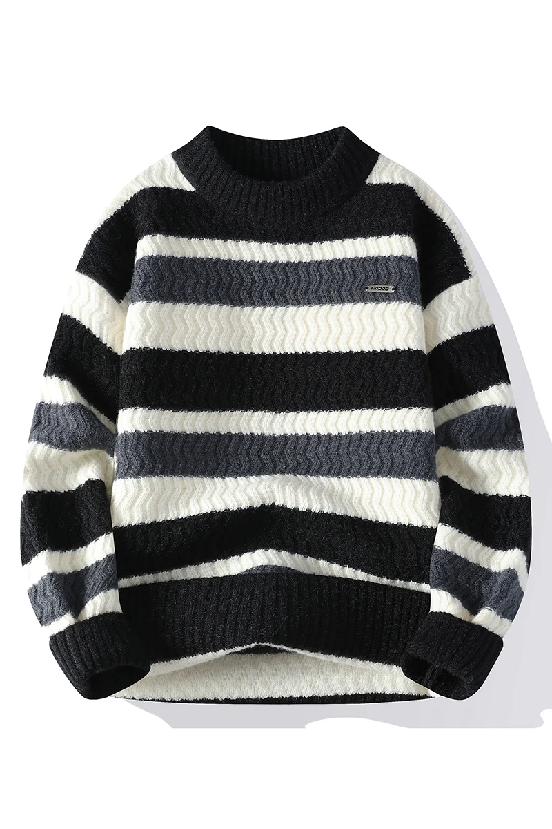Striped Crew Neck Sweater - Image 2