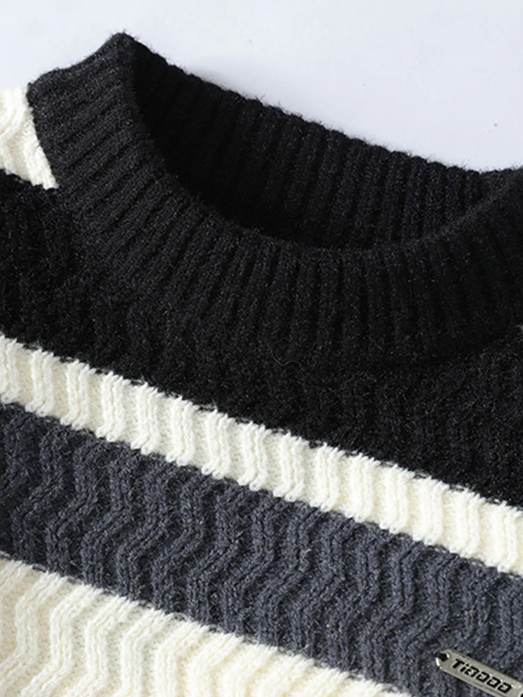 Striped Crew Neck Sweater - Image 4
