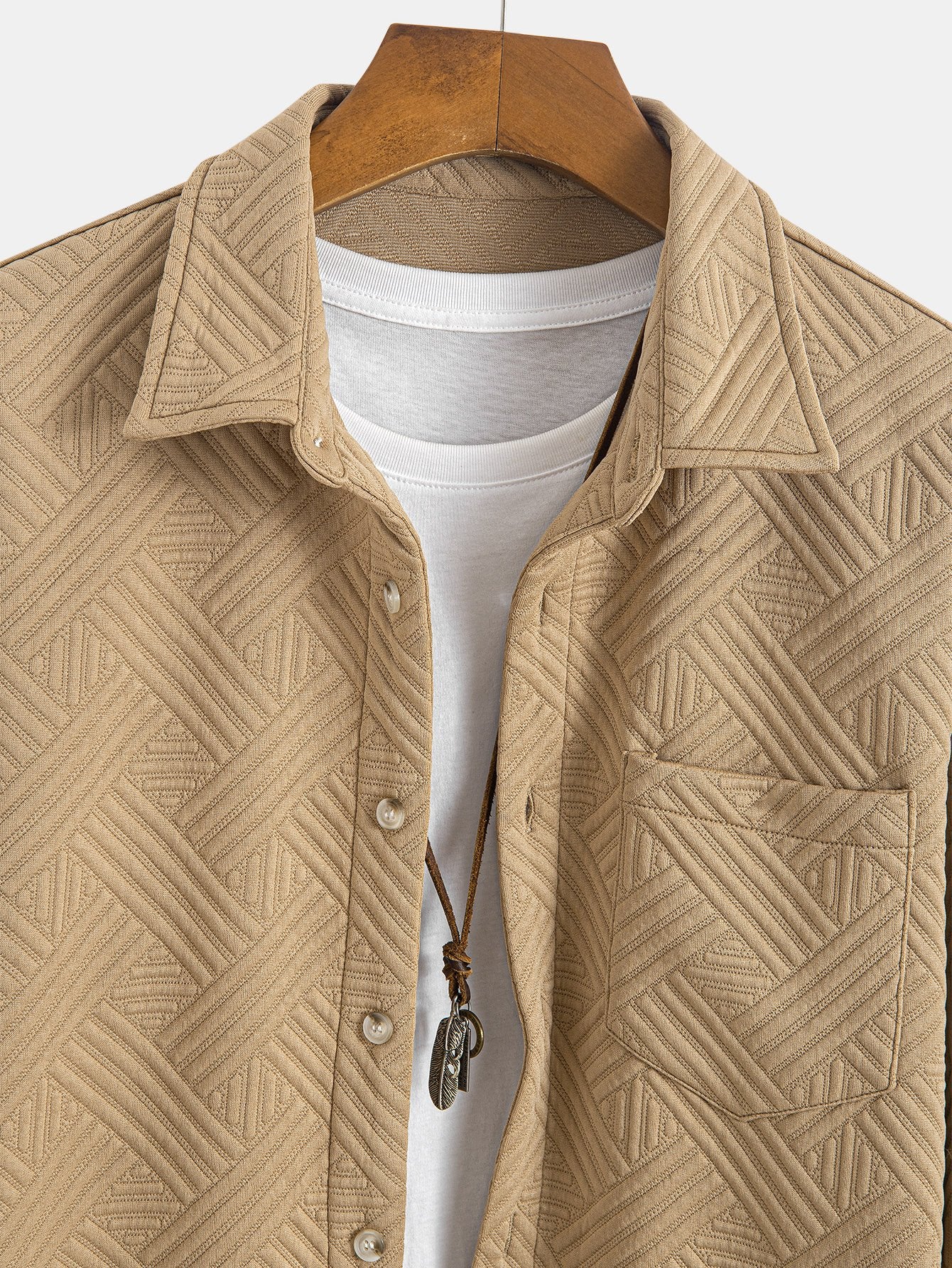 Gestreifte Jacquard-Knopfhemd - Image 5