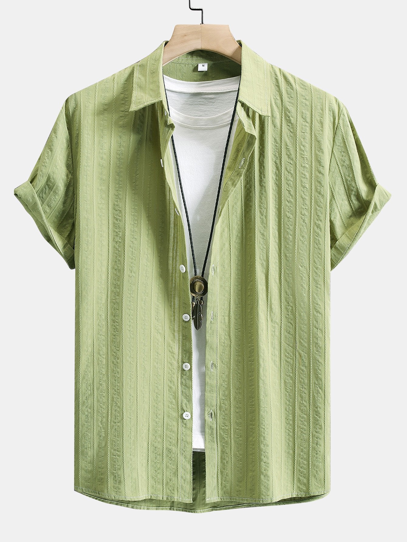 Gestreifte Jacquard-Knopfhemd