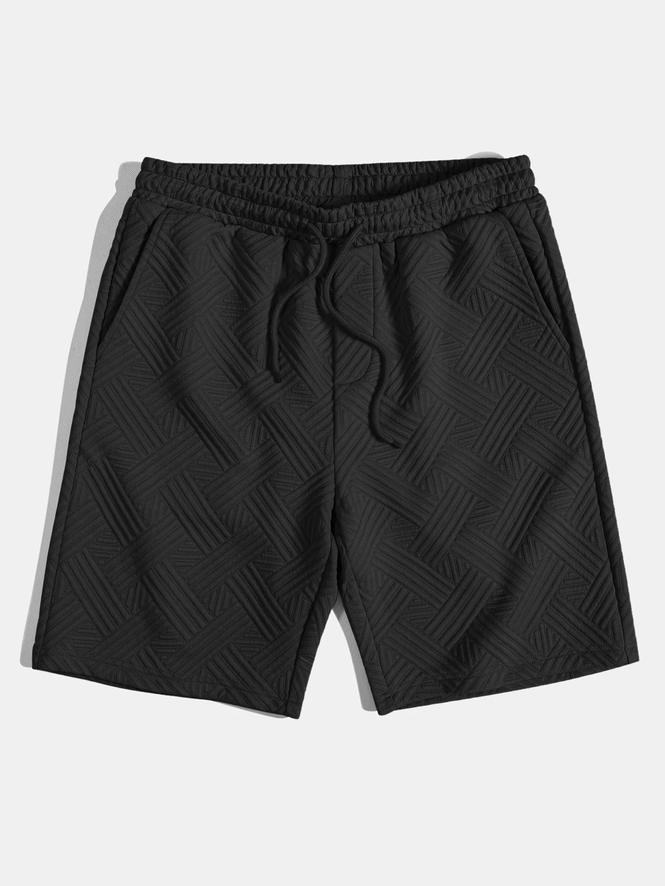 Gestreiftes Jacquard-Knopfleistenhemd & Kordelzug Shorts - Image 18