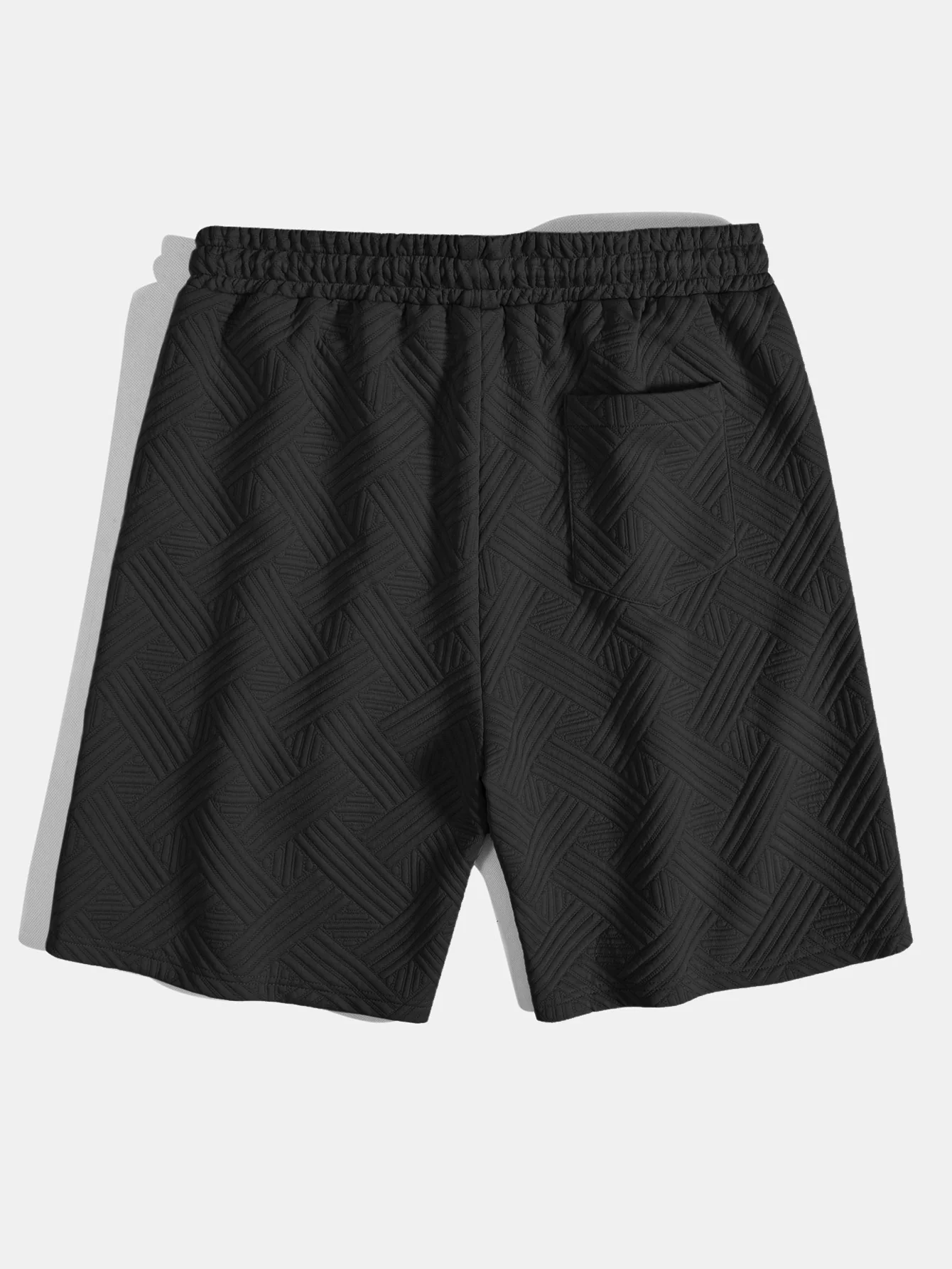 Gestreiftes Jacquard-Knopfleistenhemd & Kordelzug Shorts - Image 19