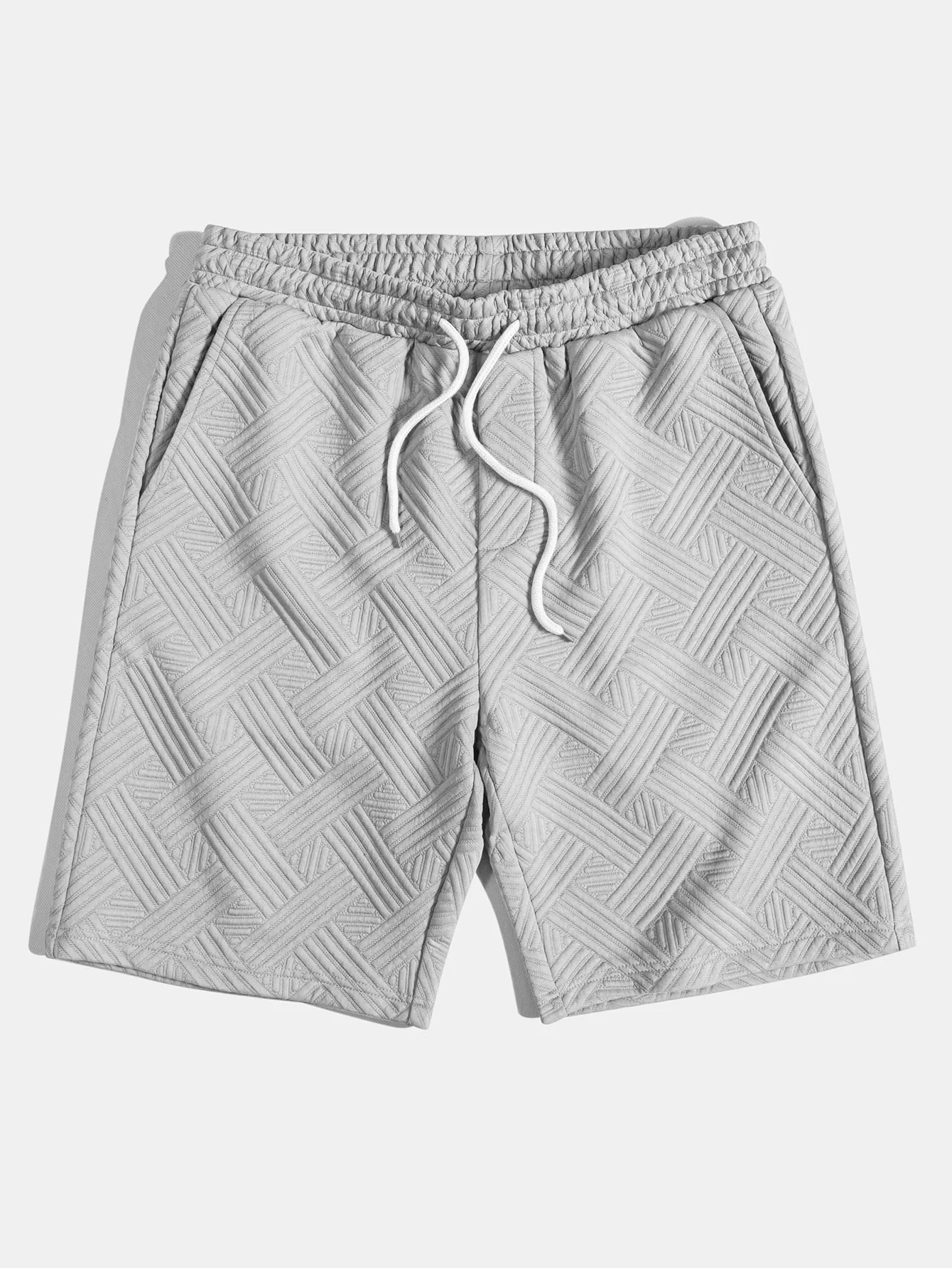 Gestreiftes Jacquard-Knopfleistenhemd & Kordelzug Shorts - Image 20