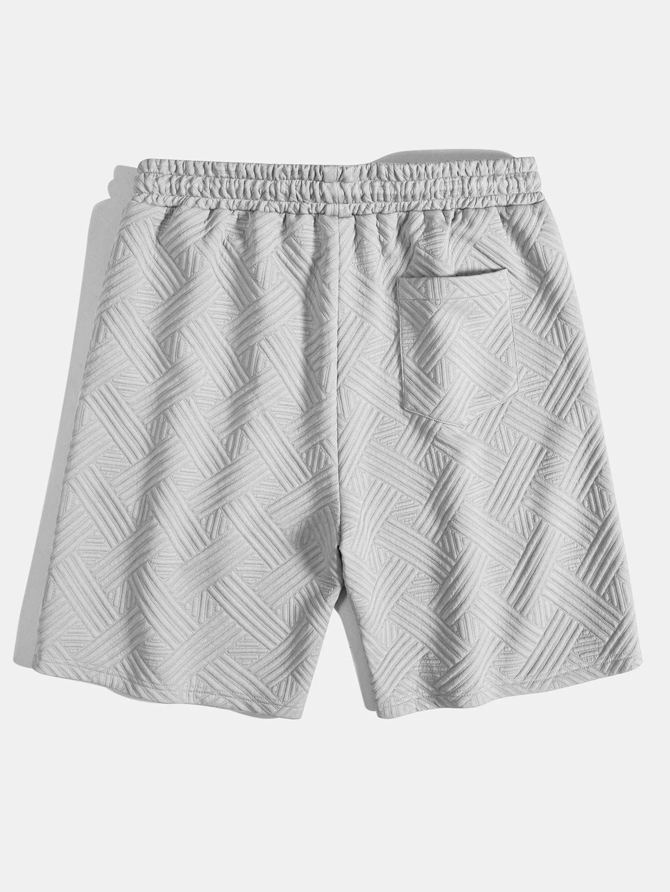 Gestreiftes Jacquard-Knopfleistenhemd & Kordelzug Shorts - Image 21