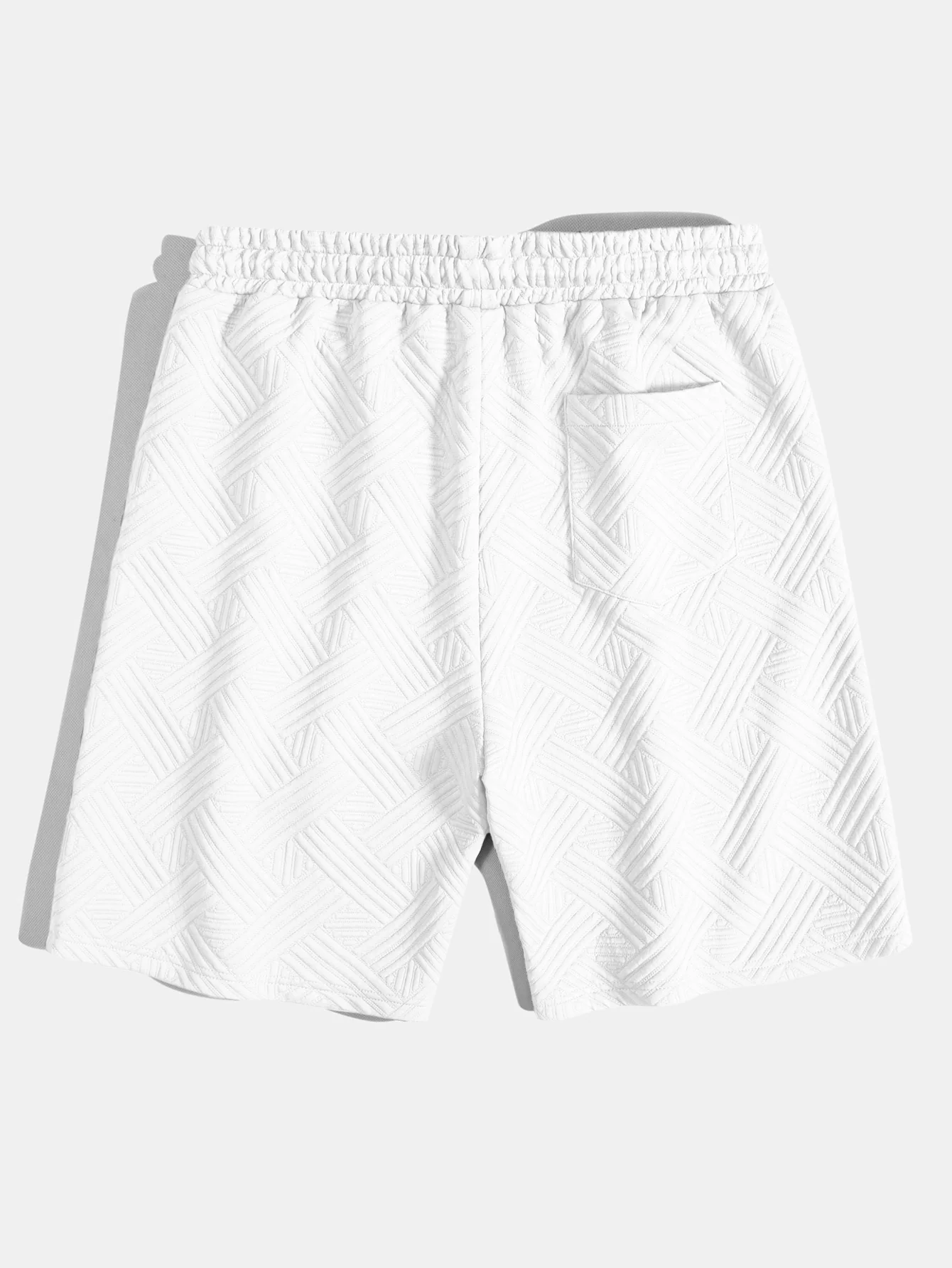 Gestreiftes Jacquard-Knopfleistenhemd & Kordelzug Shorts - Image 23