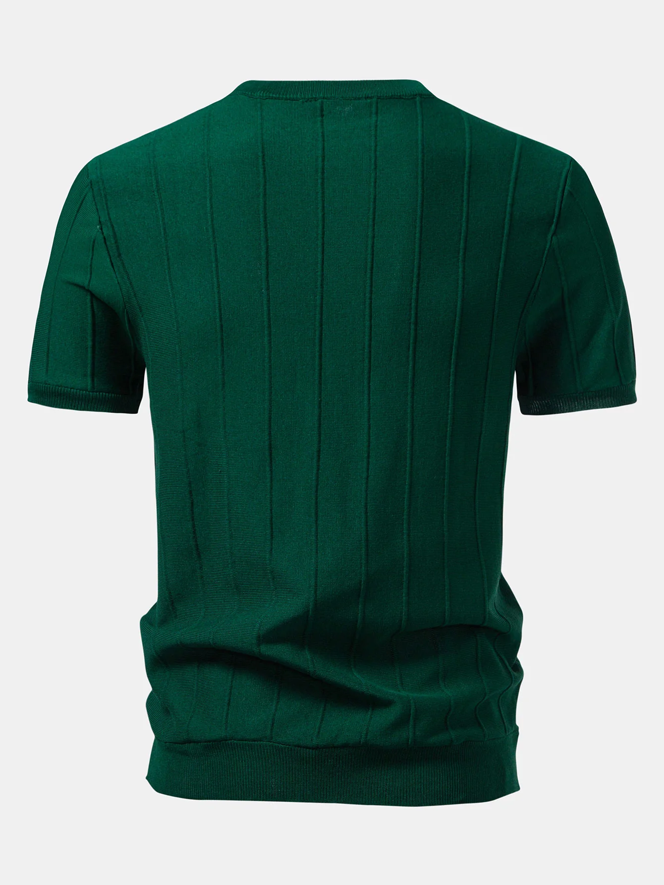Gestreifter Jacquard Rundhals Pullover Strick-T-Shirt - Image 2