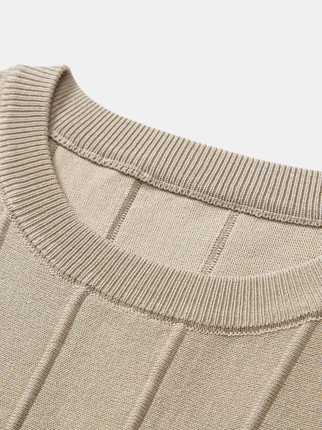Gestreifter Jacquard Rundhals Pullover Strick-T-Shirt - Image 9