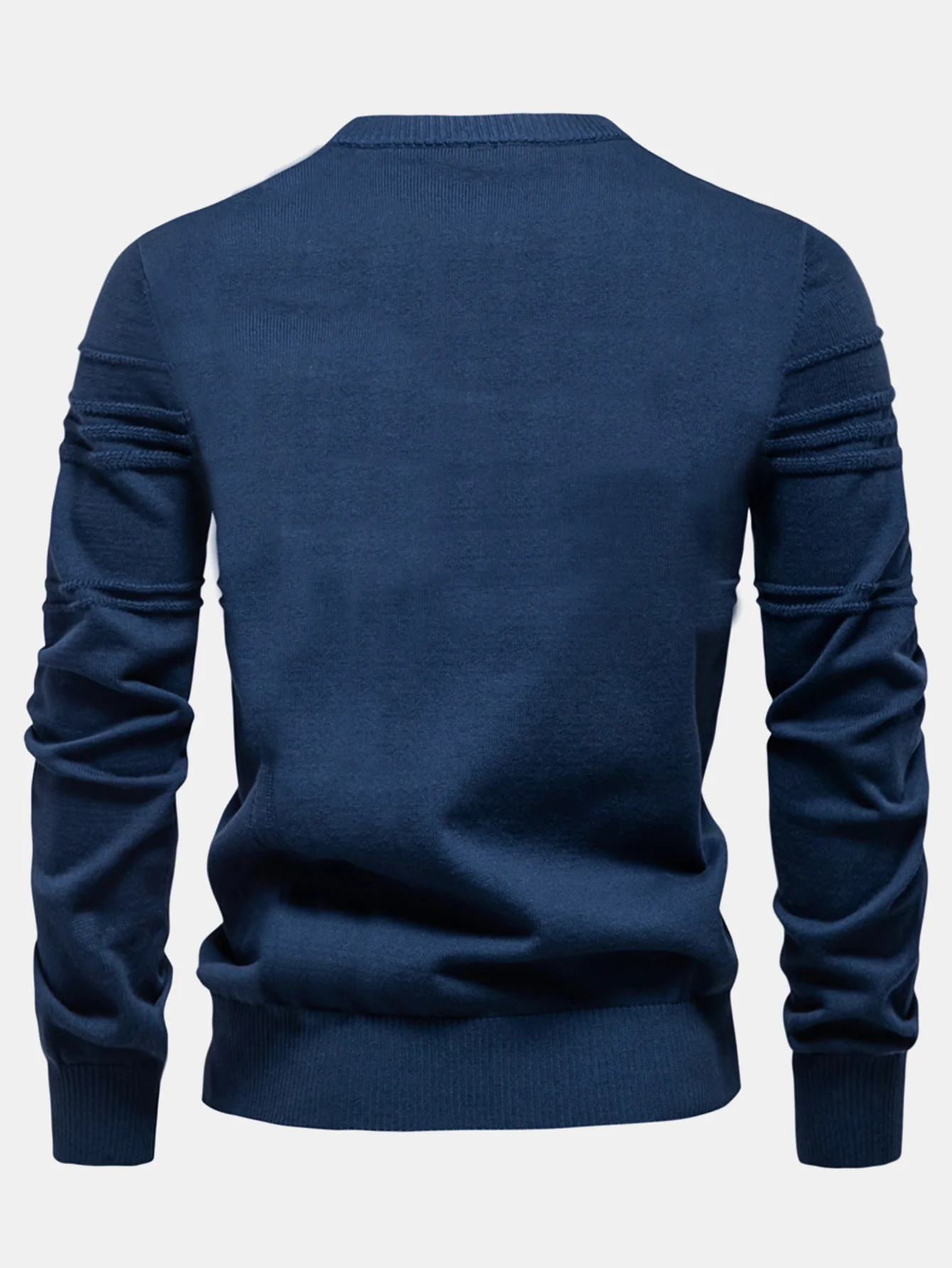Gestreifter Jacquard-Pullover mit Rundhalsausschnitt - Image 10