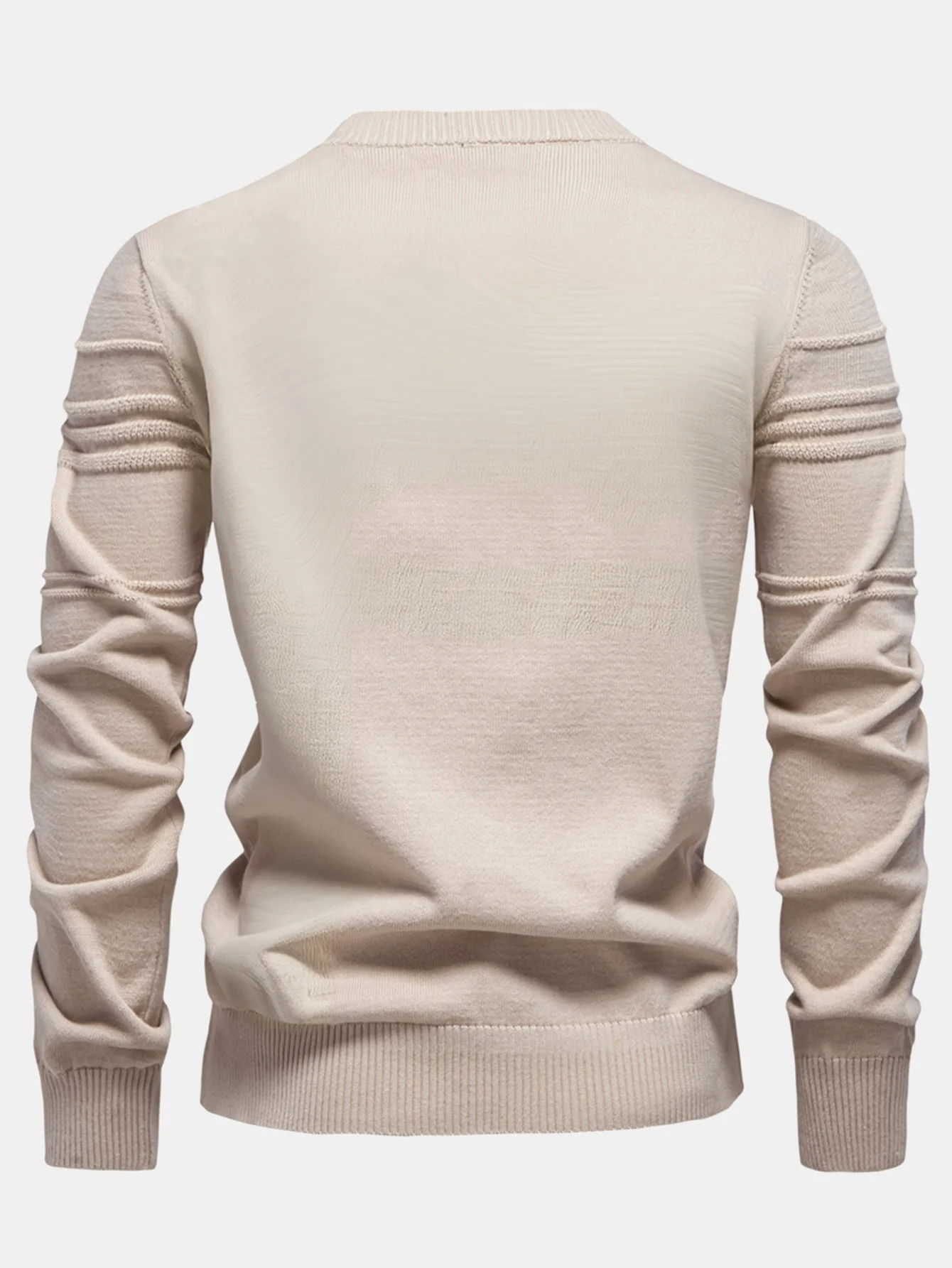 Gestreifter Jacquard-Pullover mit Rundhalsausschnitt - Image 2