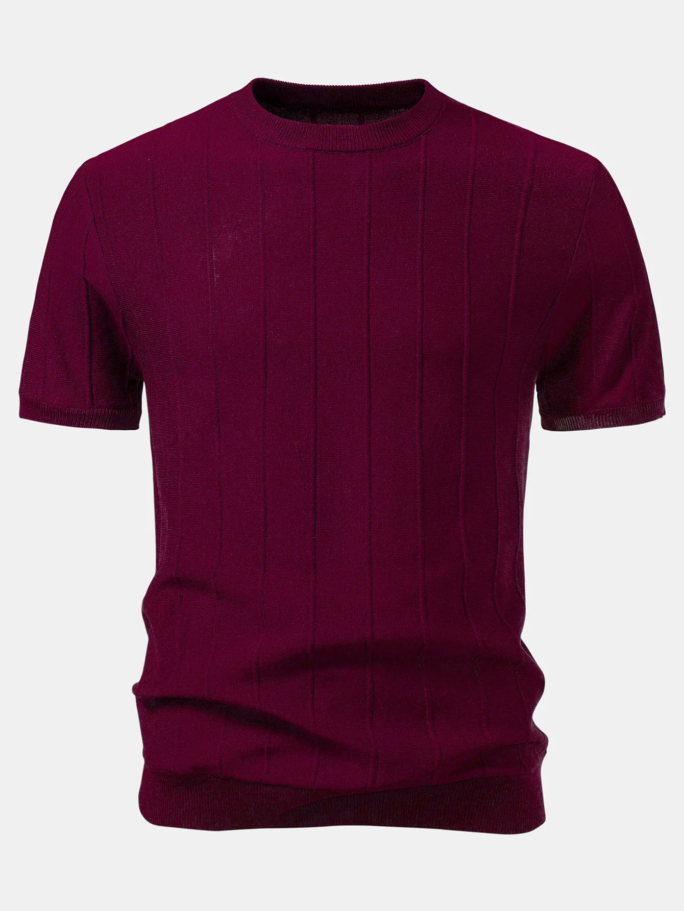 Striped Jacquard Knit T-Shirt - Image 5