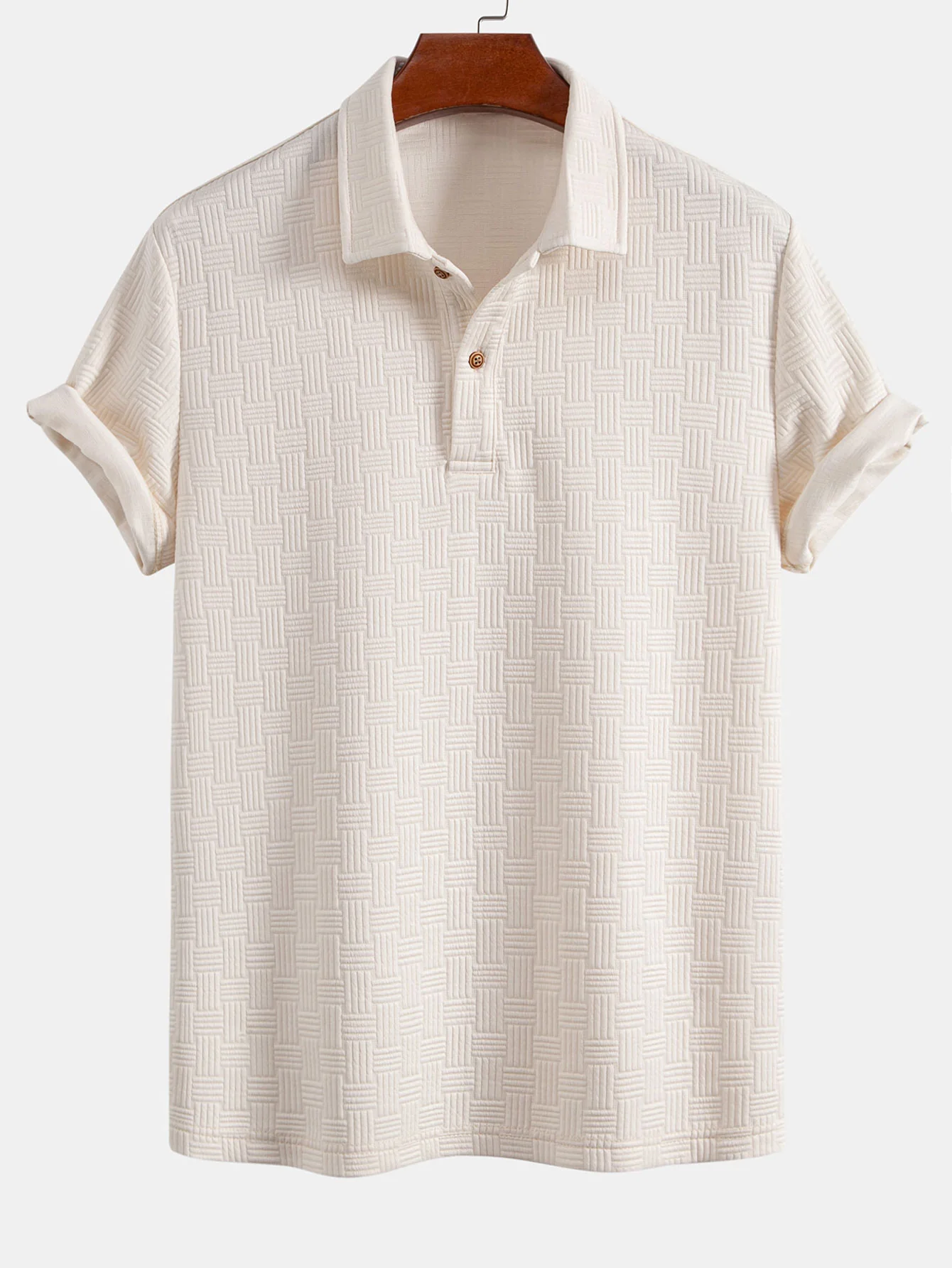 Gestreiftes Jacquard-Poloshirts-Shirt - Image 3