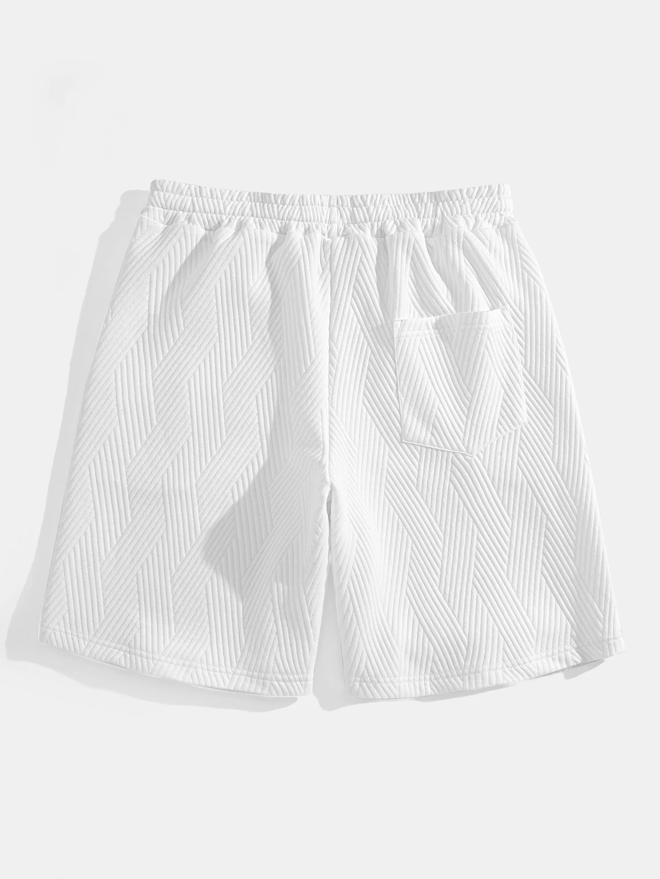 Gestreiftes Jacquard ärmelloses Kapuzen-T-Shirt & Shorts - Image 14