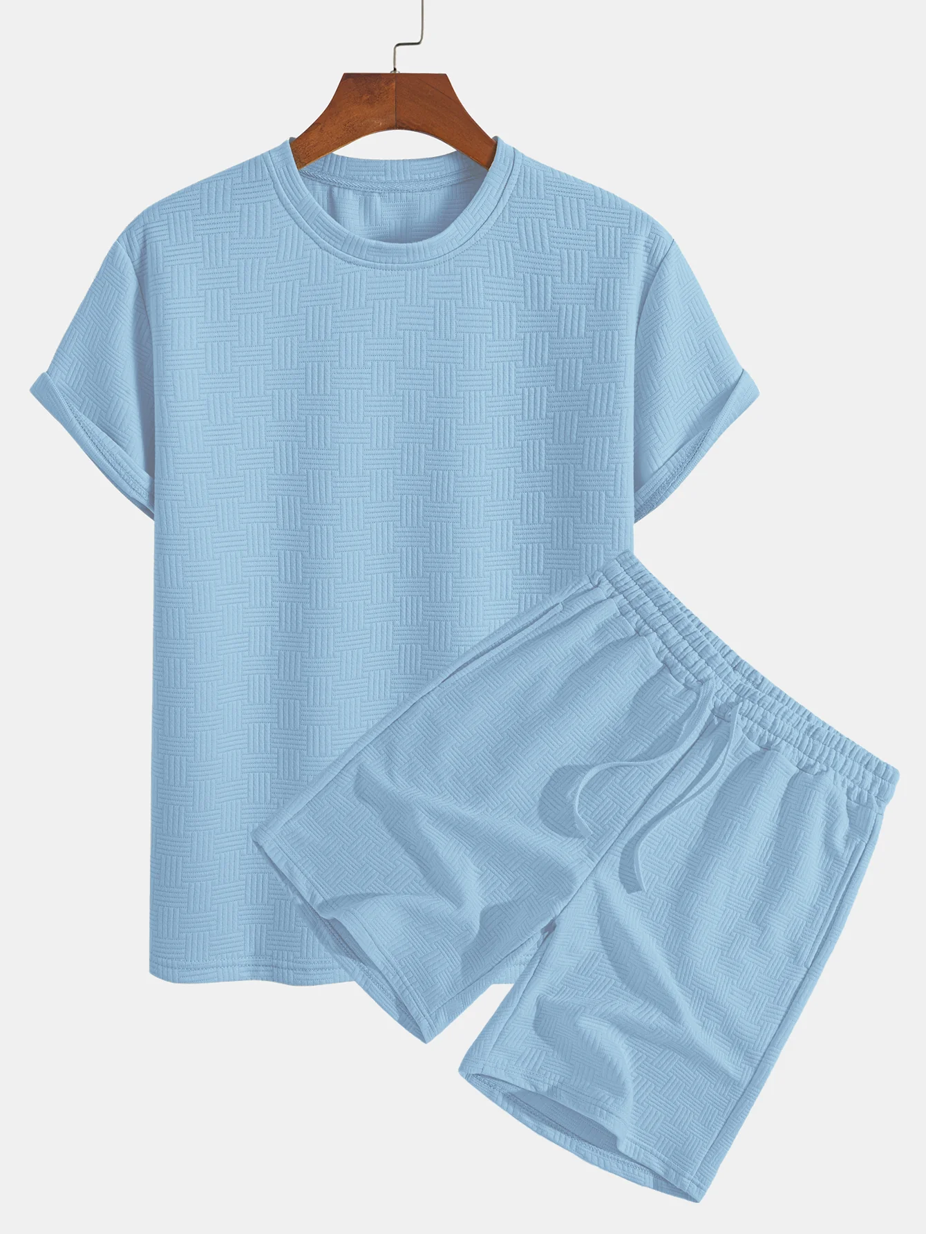Gestreiftes Jacquard-T-Shirt & Shorts-Set - Image 5