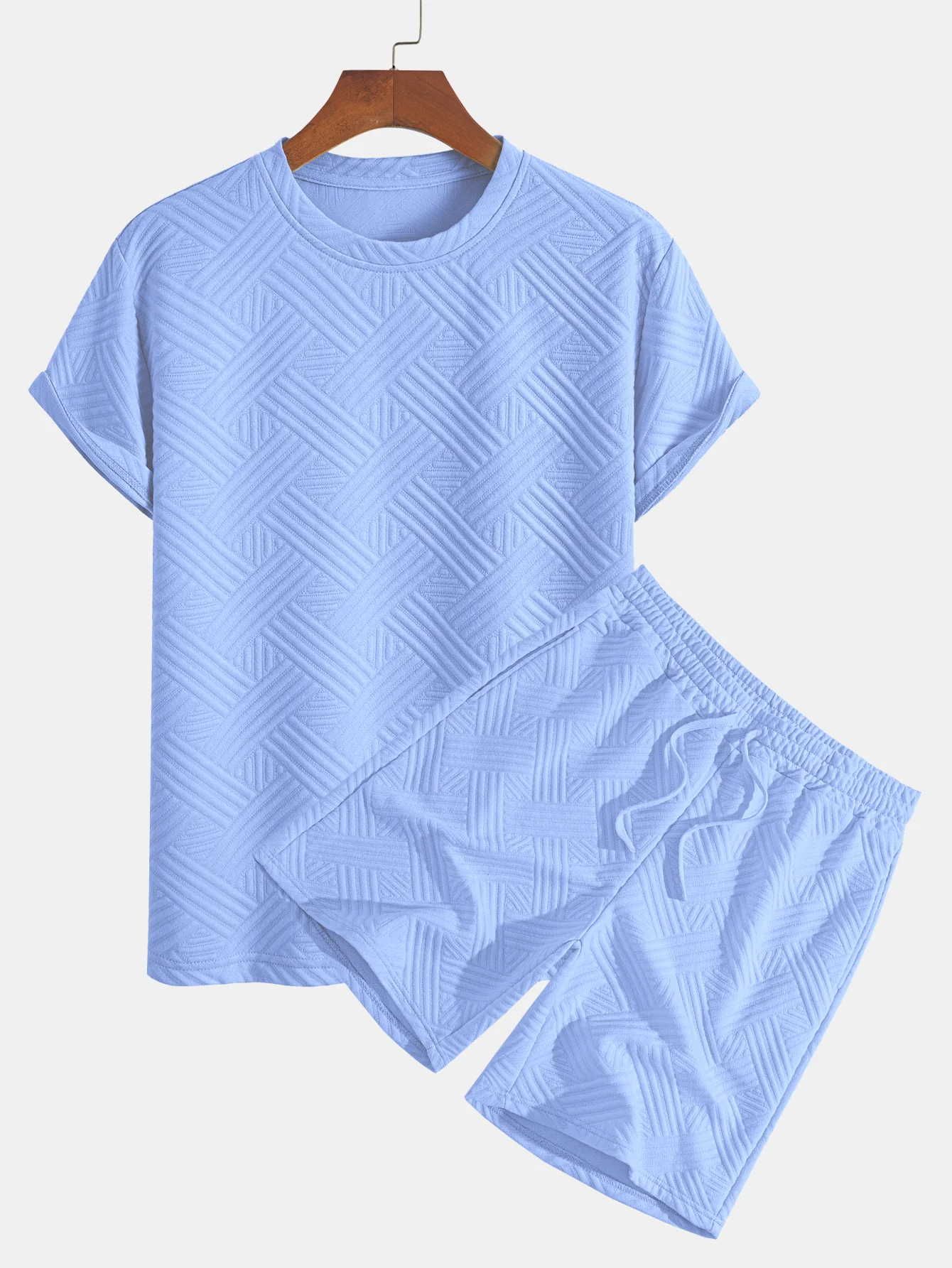Gestreiftes Jacquard-T-Shirt & Shorts-Set - Image 5