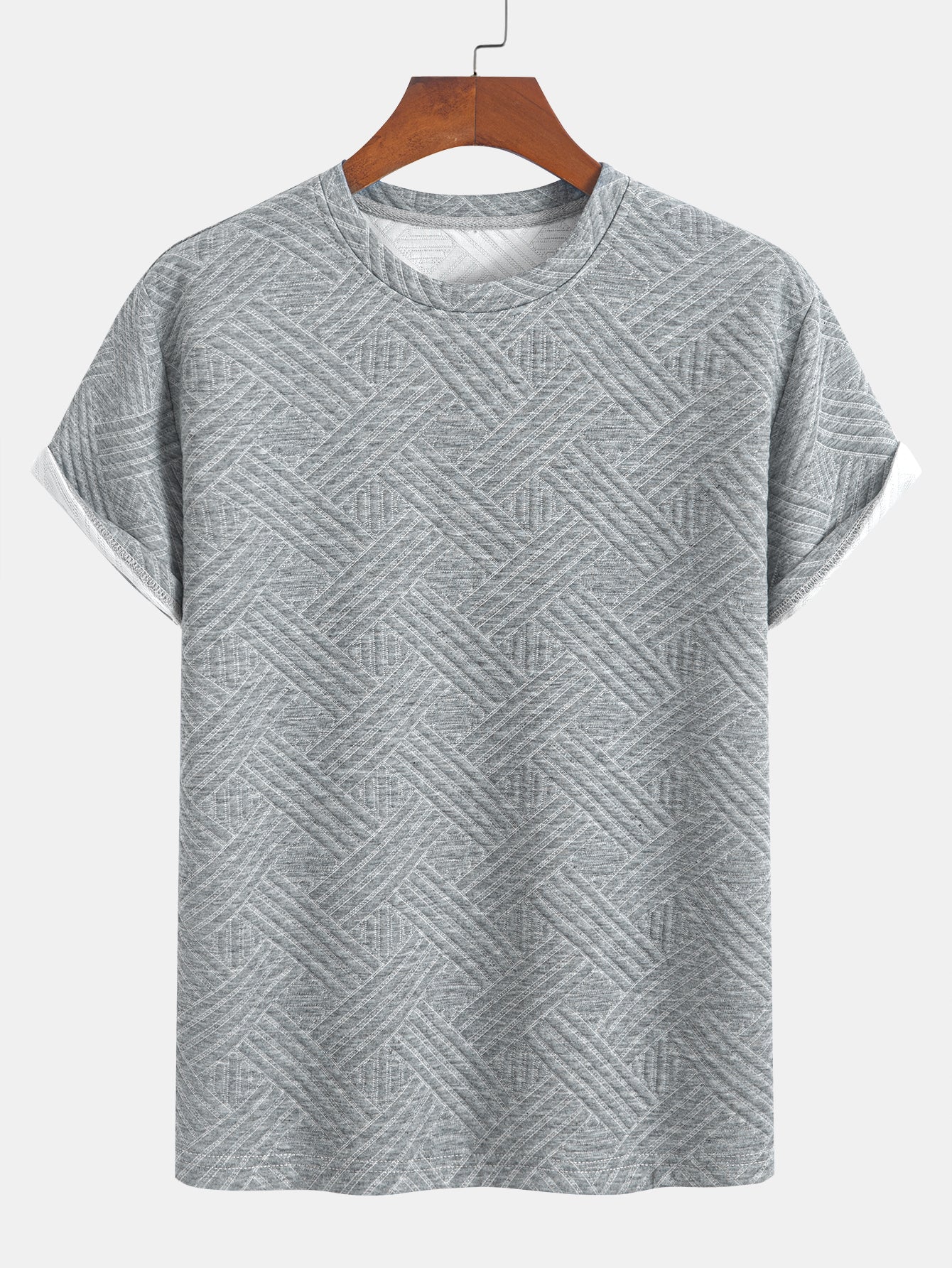Gestreiftes Jacquard-T-Shirt & Shorts-Set - Image 8