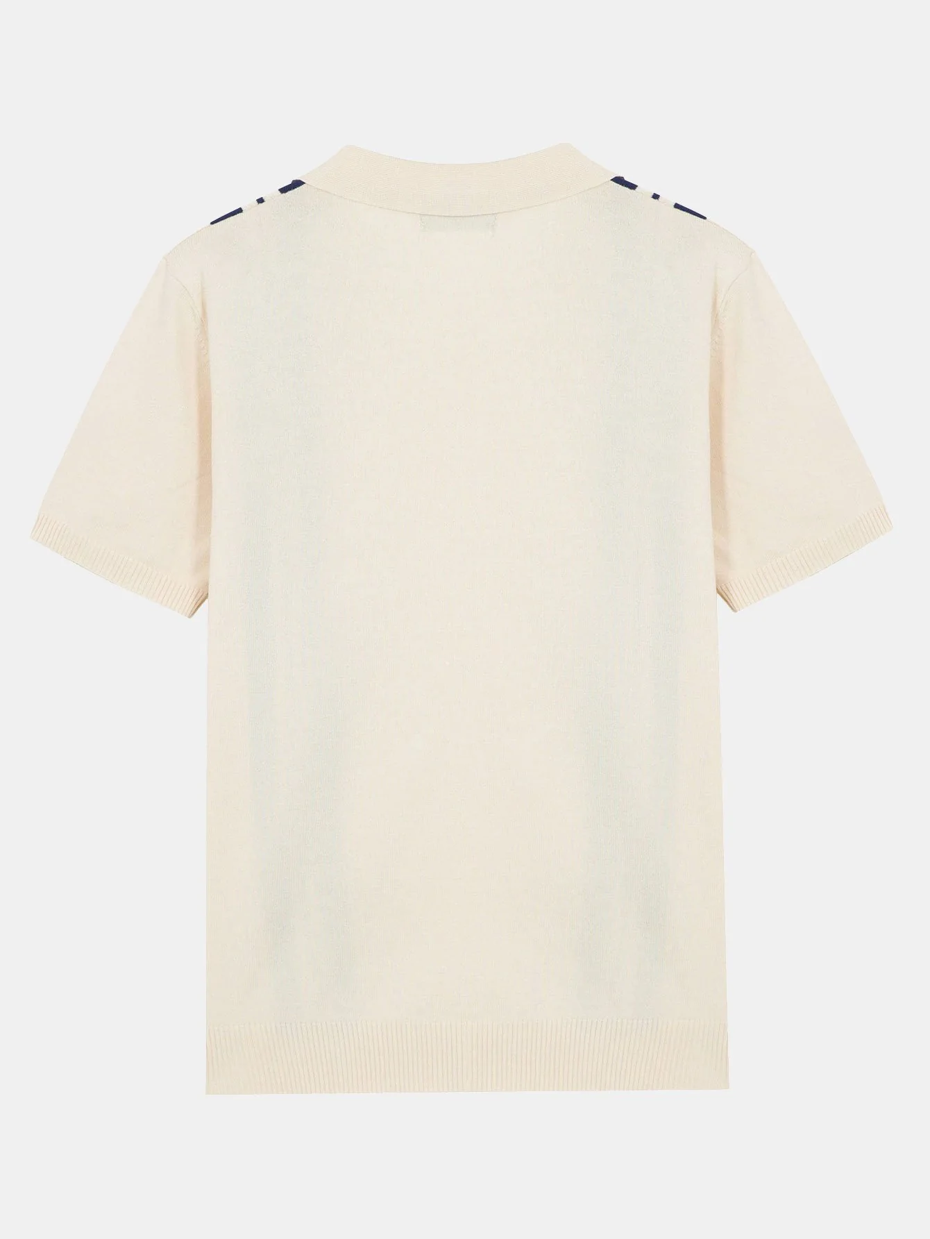 Gestreifter Johnny-Kragen-Pullover-Polo - Image 2