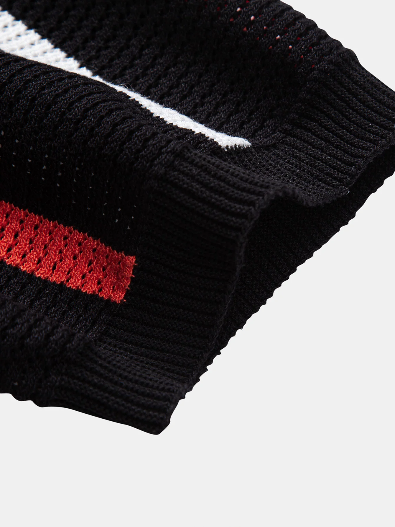 Gestreiftes Strick-Zip-Up Poloshirts-Shirt - Image 10