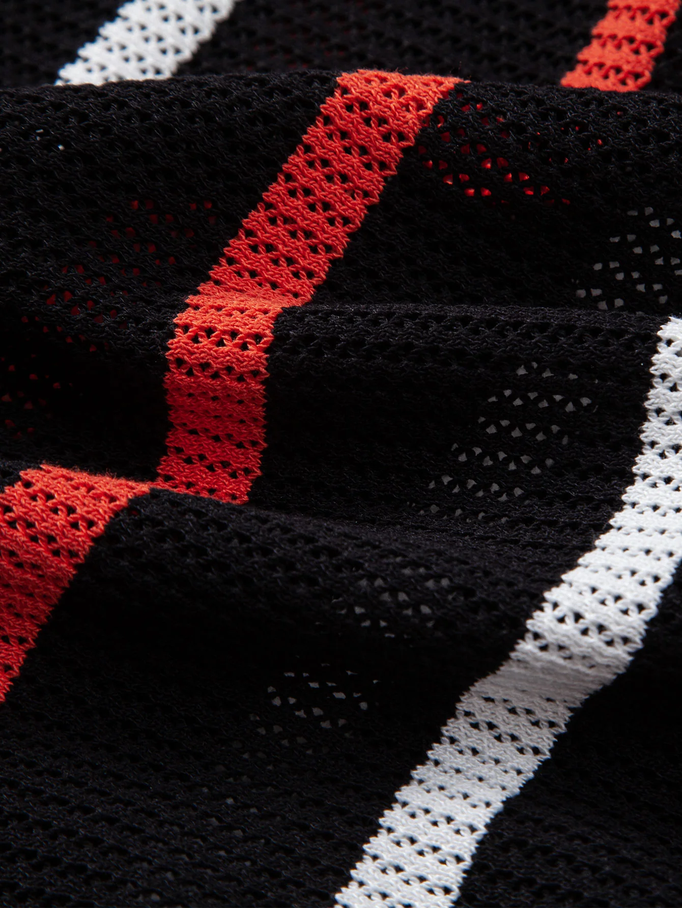 Gestreiftes Strick-Zip-Up Poloshirts-Shirt - Image 11