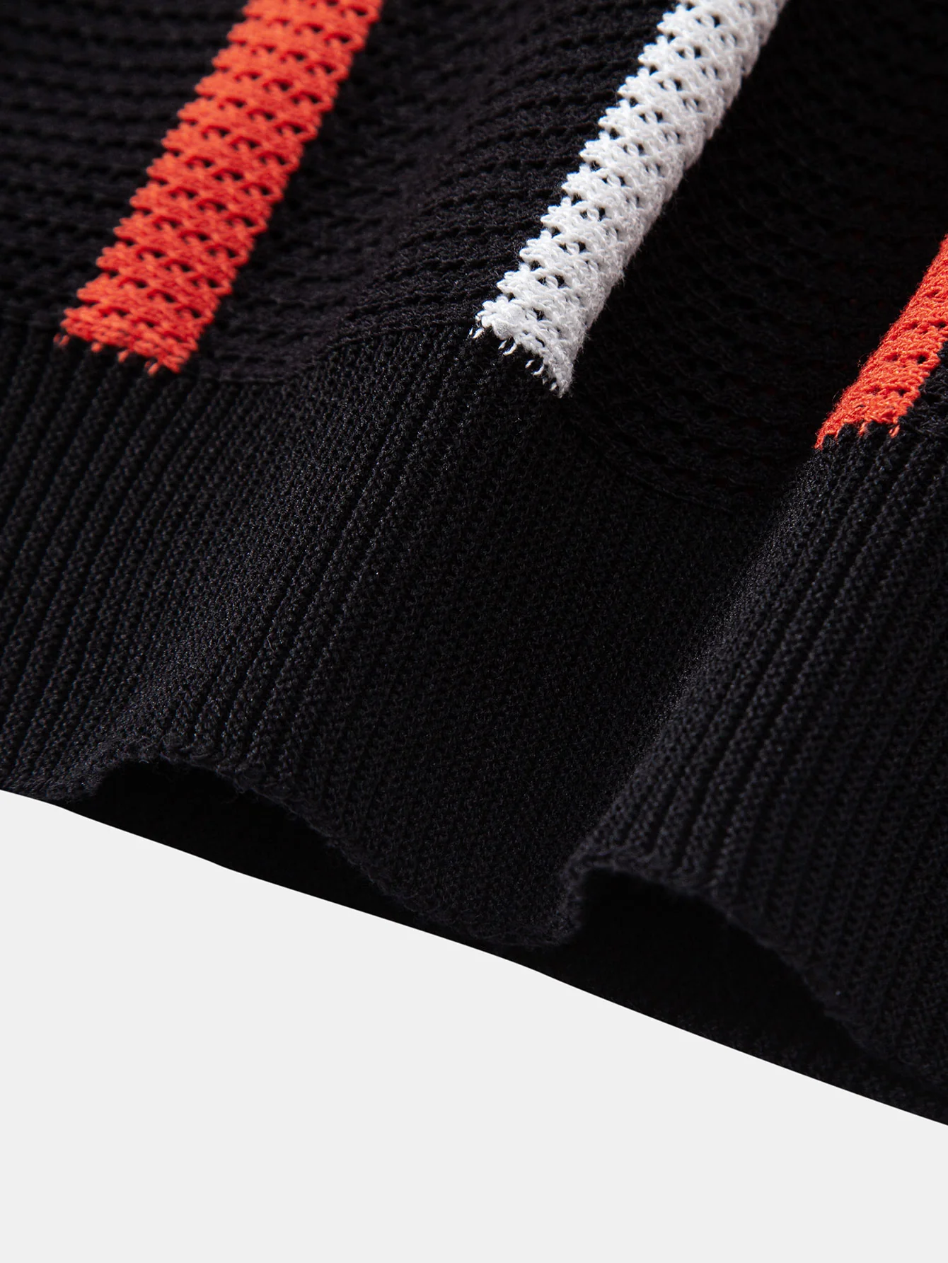 Gestreiftes Strick-Zip-Up Poloshirts-Shirt - Image 12