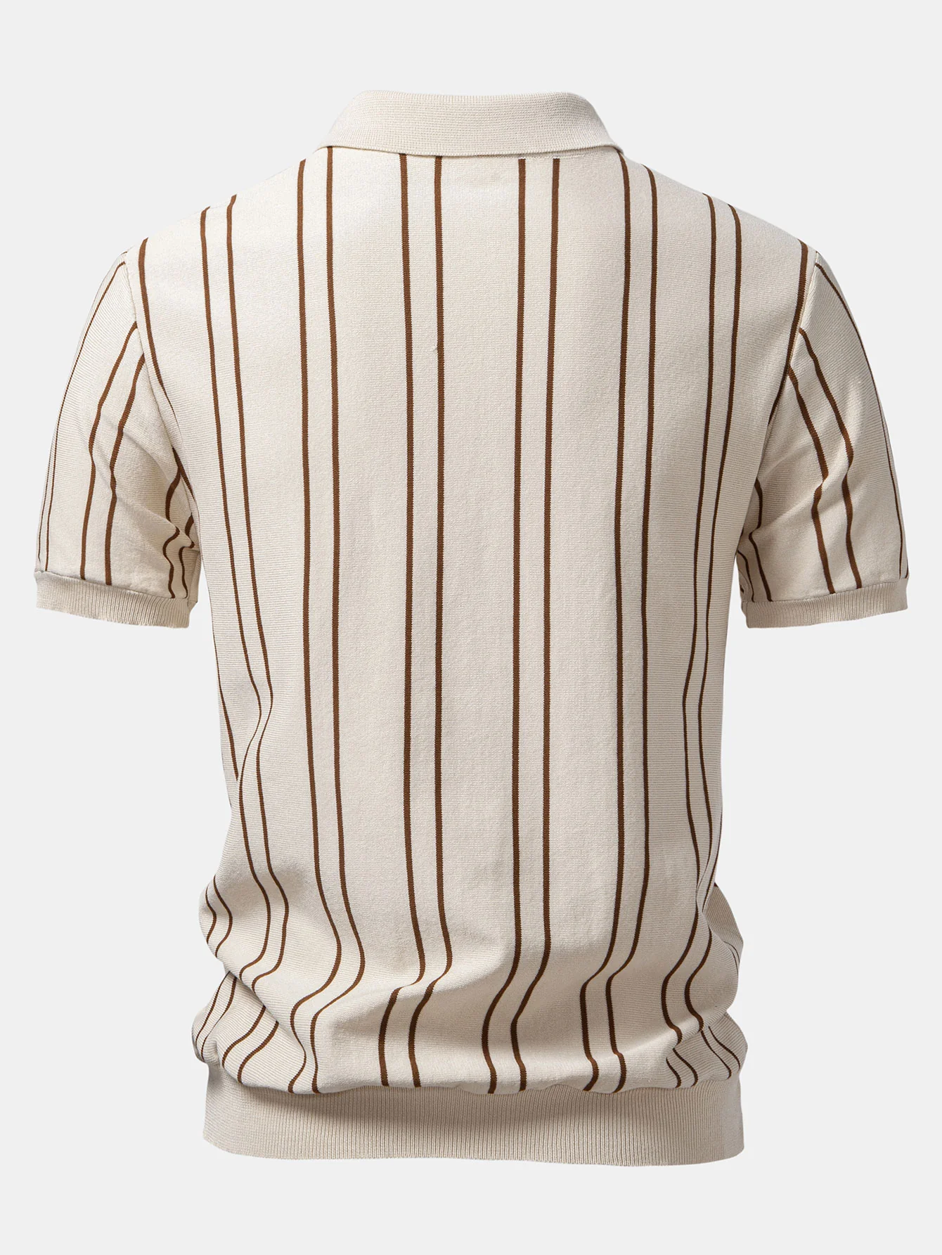 Gestreiftes Strick-Poloshirt & Schlanke, zulaufende Hose - Image 8