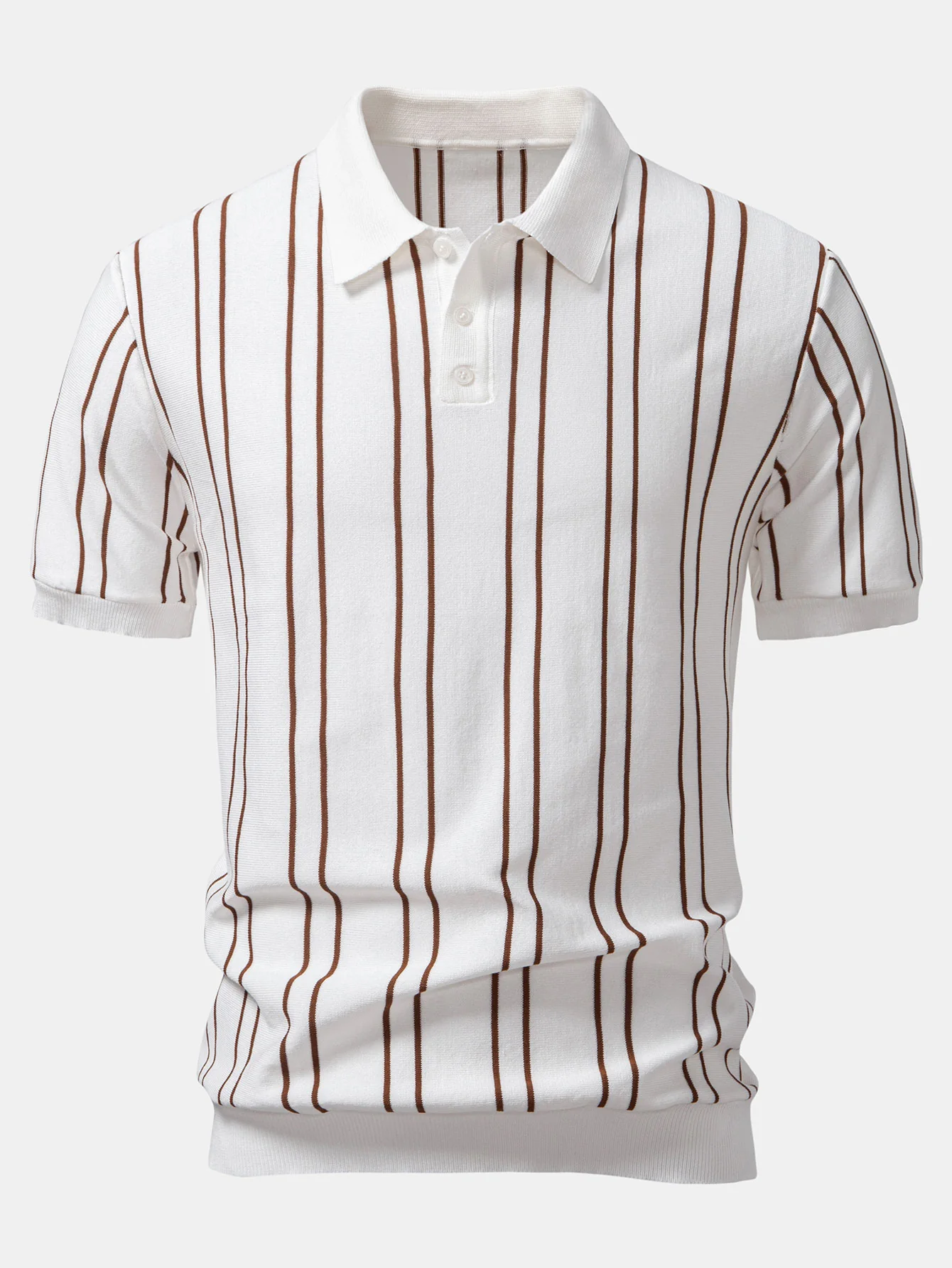 Gestreiftes Strick-Poloshirt & Schlanke, zulaufende Hose - Image 9