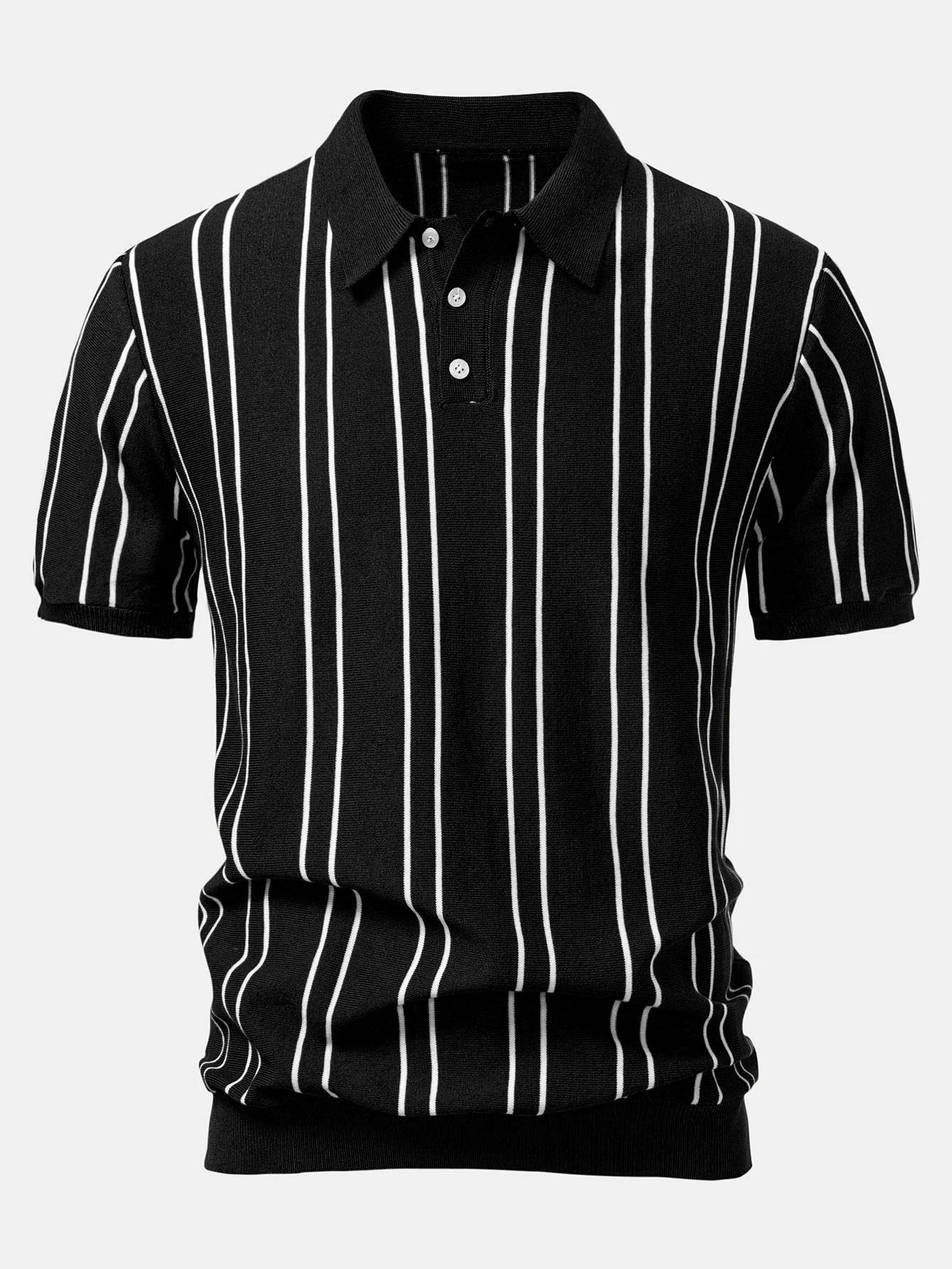 Gestreiftes Strick-Poloshirt & Schlanke, zulaufende Hose - Image 11