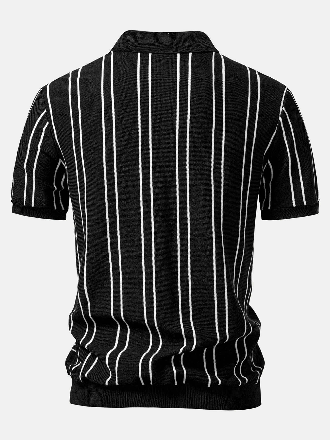 Gestreiftes Strick-Poloshirt & Schlanke, zulaufende Hose - Image 12