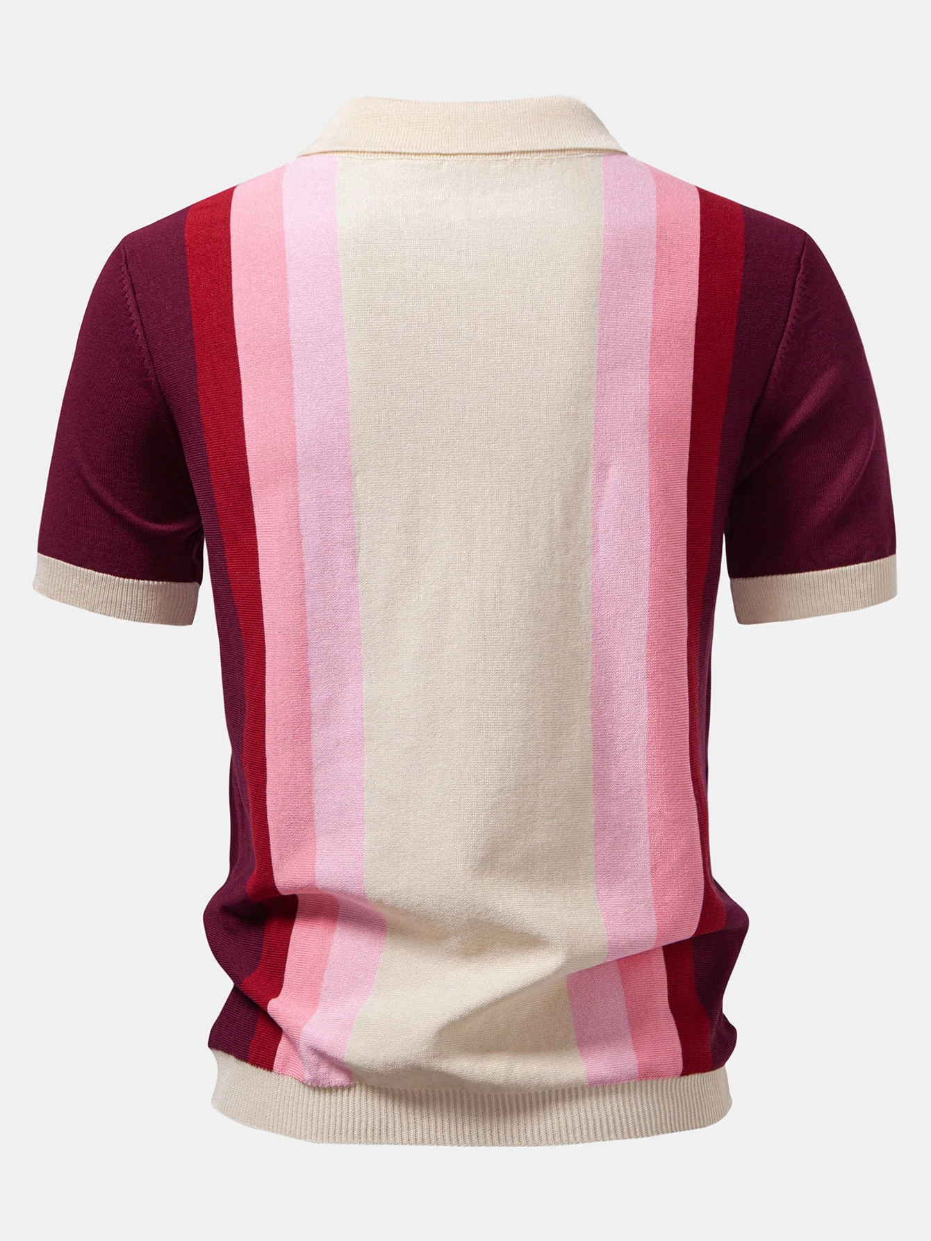 Gestreiftes gestricktes Poloshirts-Shirt - Image 4