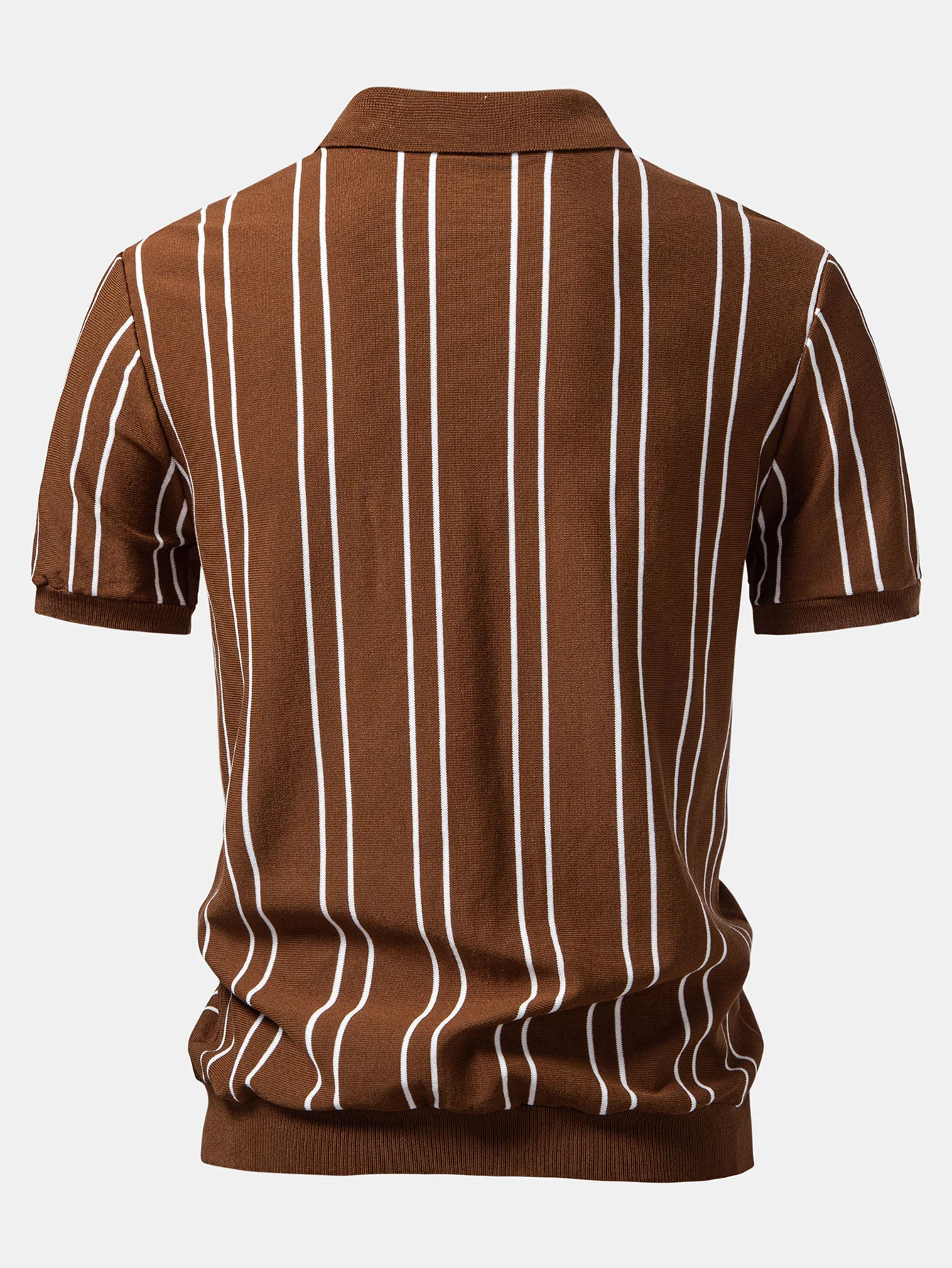 Gestreiftes Strick-Poloshirt & Schlanke, zulaufende Hose - Image 6