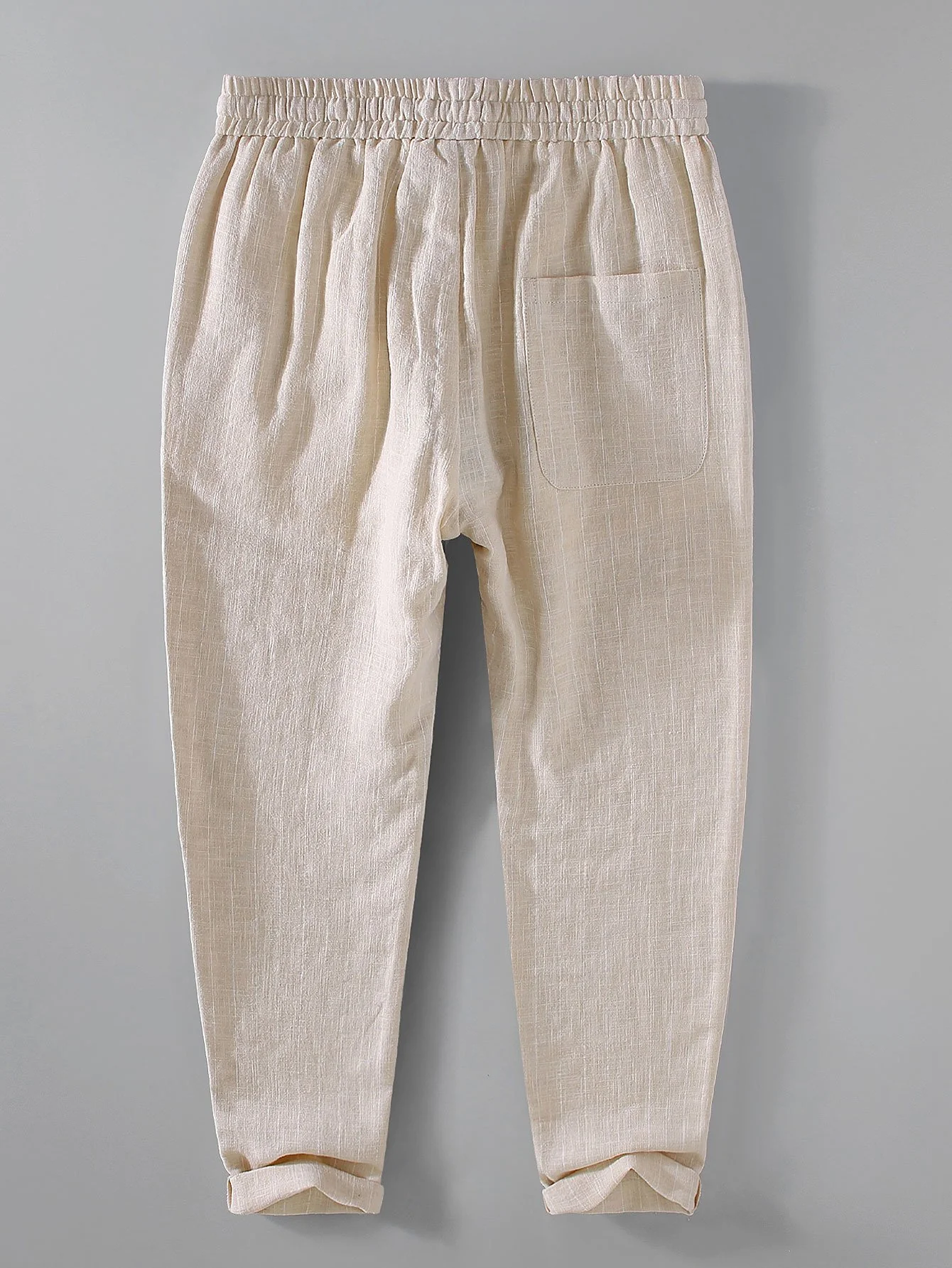 Gestreifte Leinen-Baumwoll-Mix Cropped-Hosen - Image 6