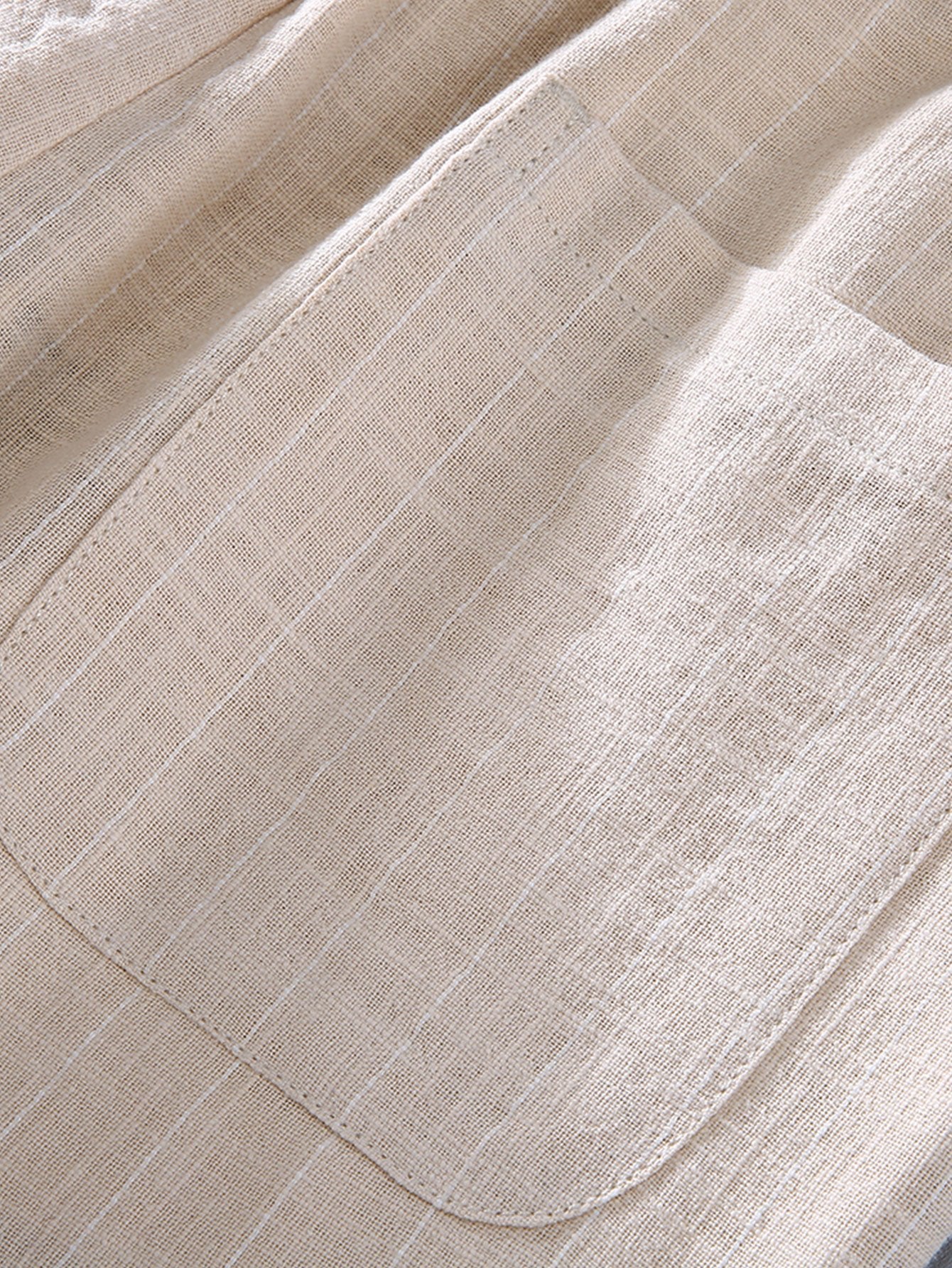 Gestreifte Leinen-Baumwoll-Mix Cropped-Hosen - Image 9