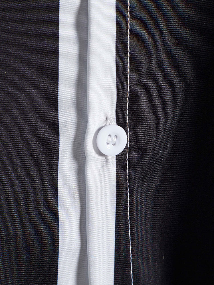 Gestreifter Druck Hemd mit Knöpfen - Image 8