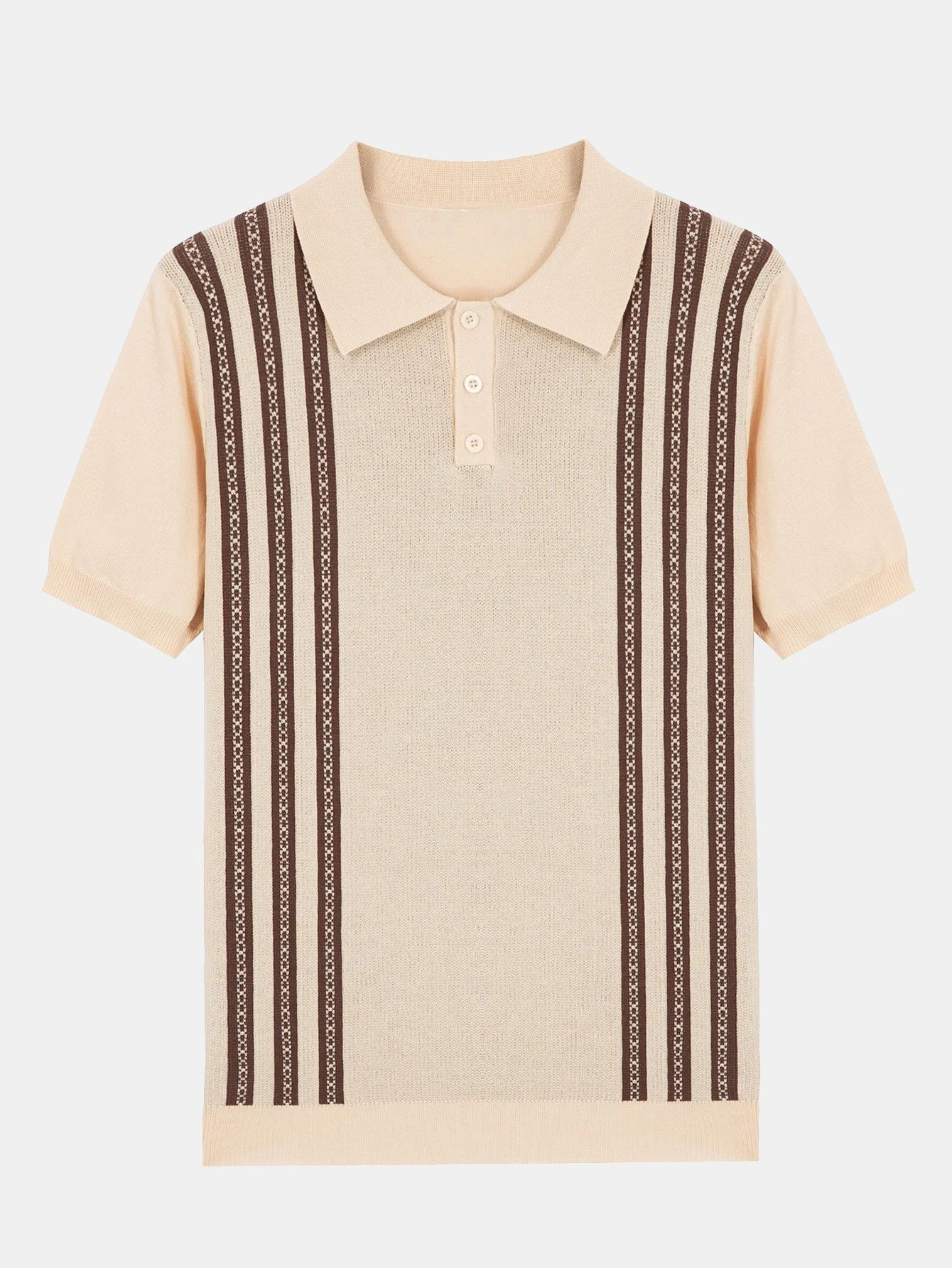 Gestreiftes Kurzarm-Pullover-Polo