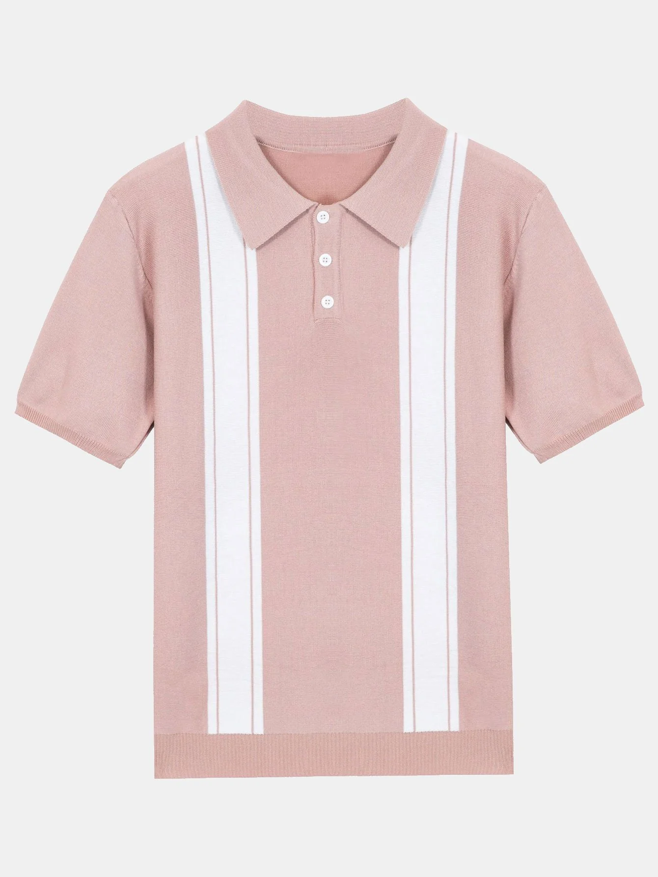 Gestreiftes Kurzarm-Pullover-Polo
