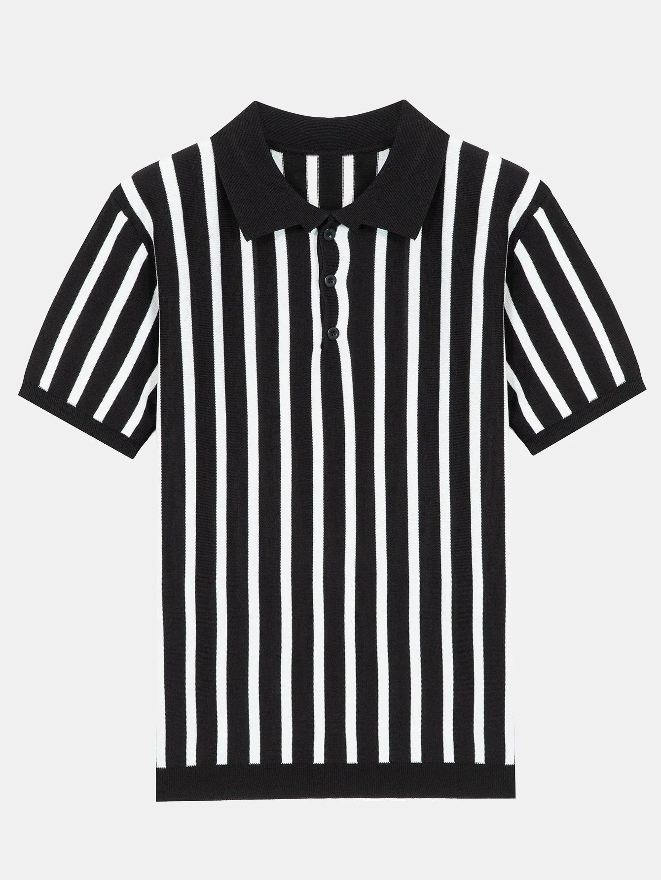 Gestreiftes Kurzarm-Pullover-Polo