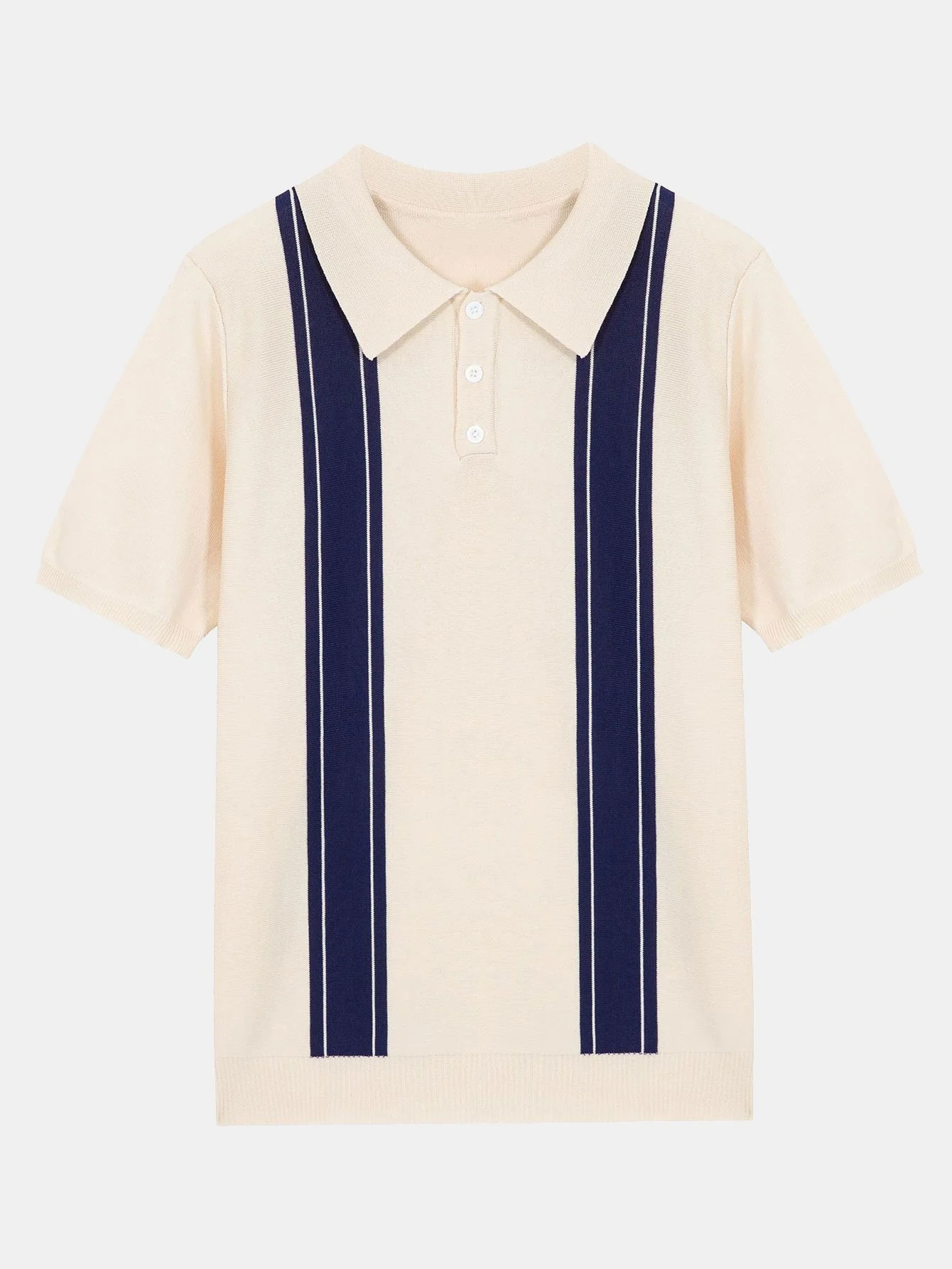 Gestreiftes Kurzarm-Pullover-Polo - Image 2