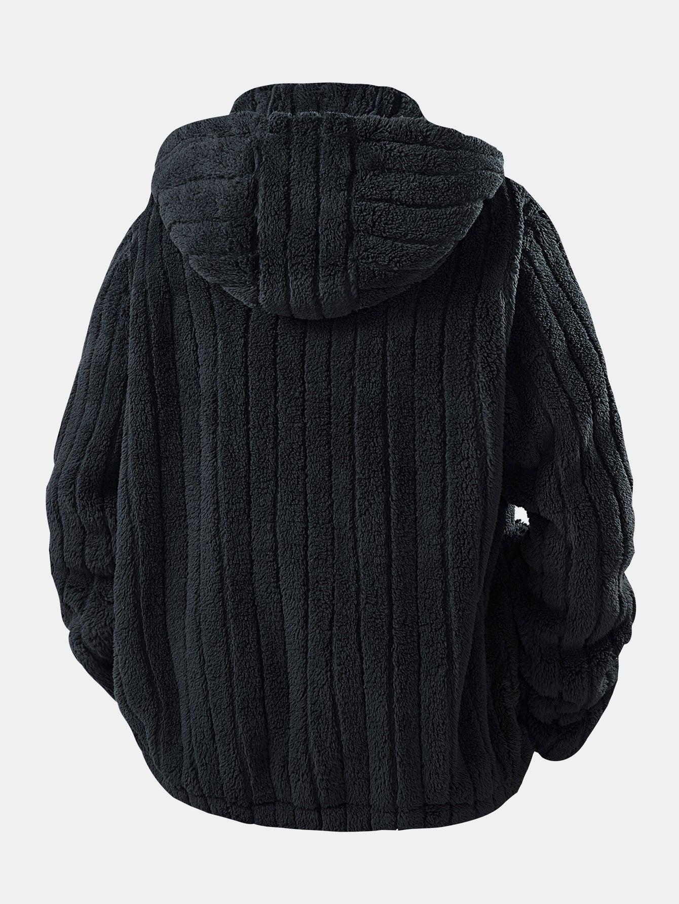 Striped Teddy Fleece Zip Up Hoodie & Striped Teddy Fleece Jogger Pants - Image 3