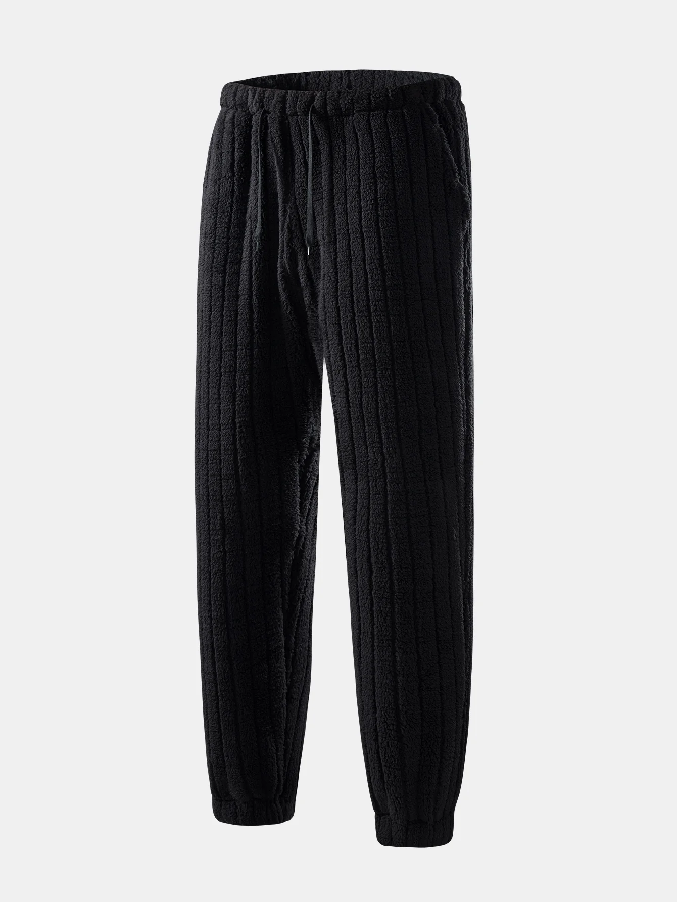 Striped Teddy Fleece Zip Up Hoodie & Striped Teddy Fleece Jogger Pants - Image 4
