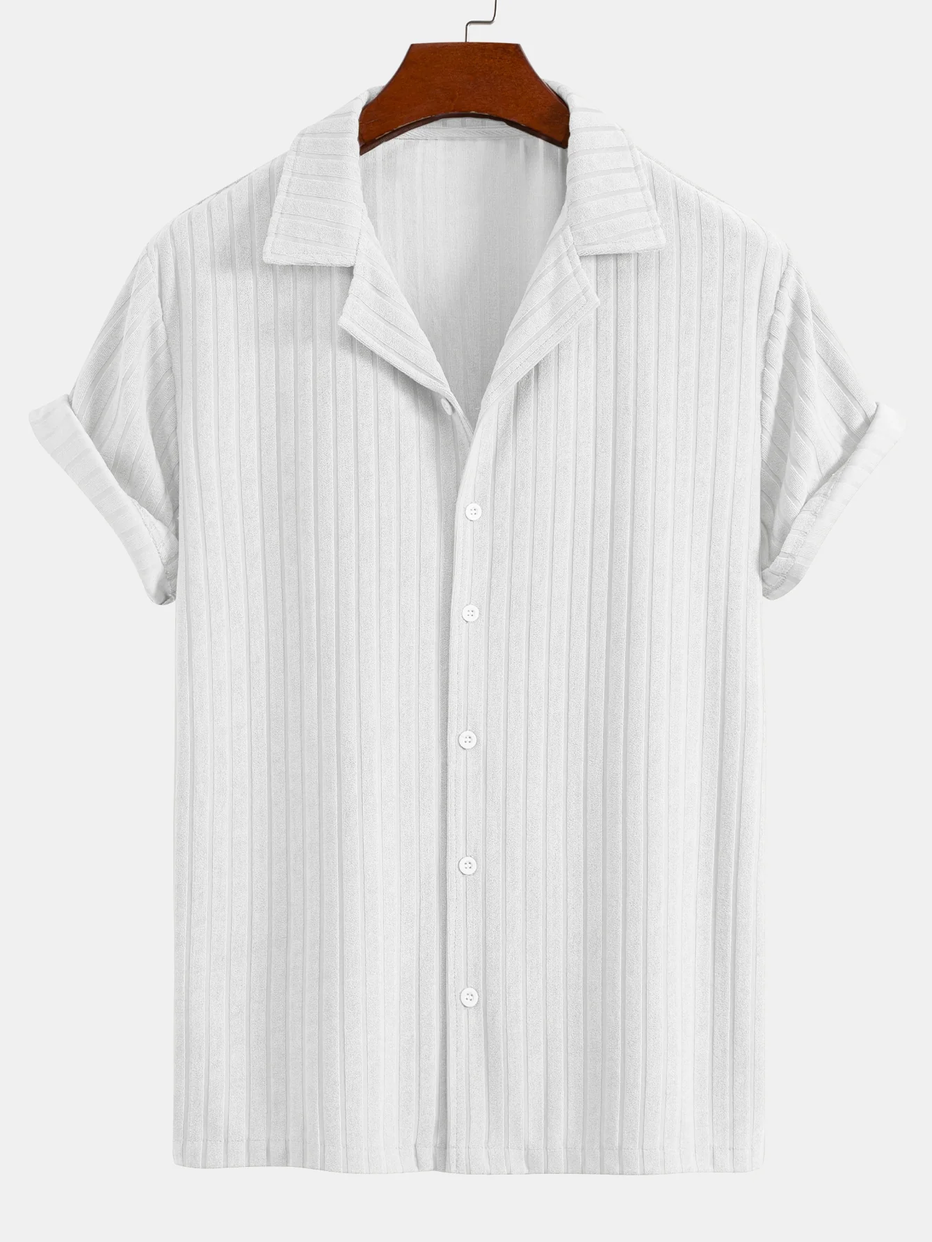 Striped Terry Cuban Shirt - Image 3