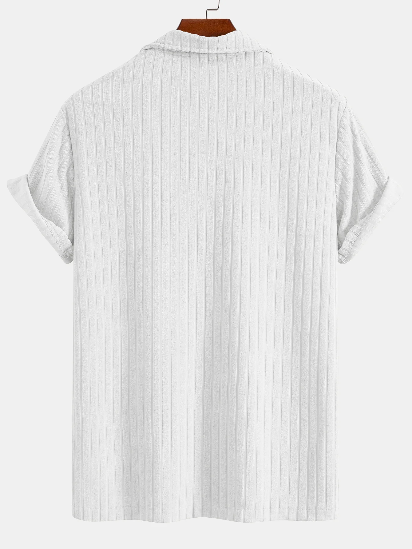 Striped Terry Cuban Shirt - Image 4