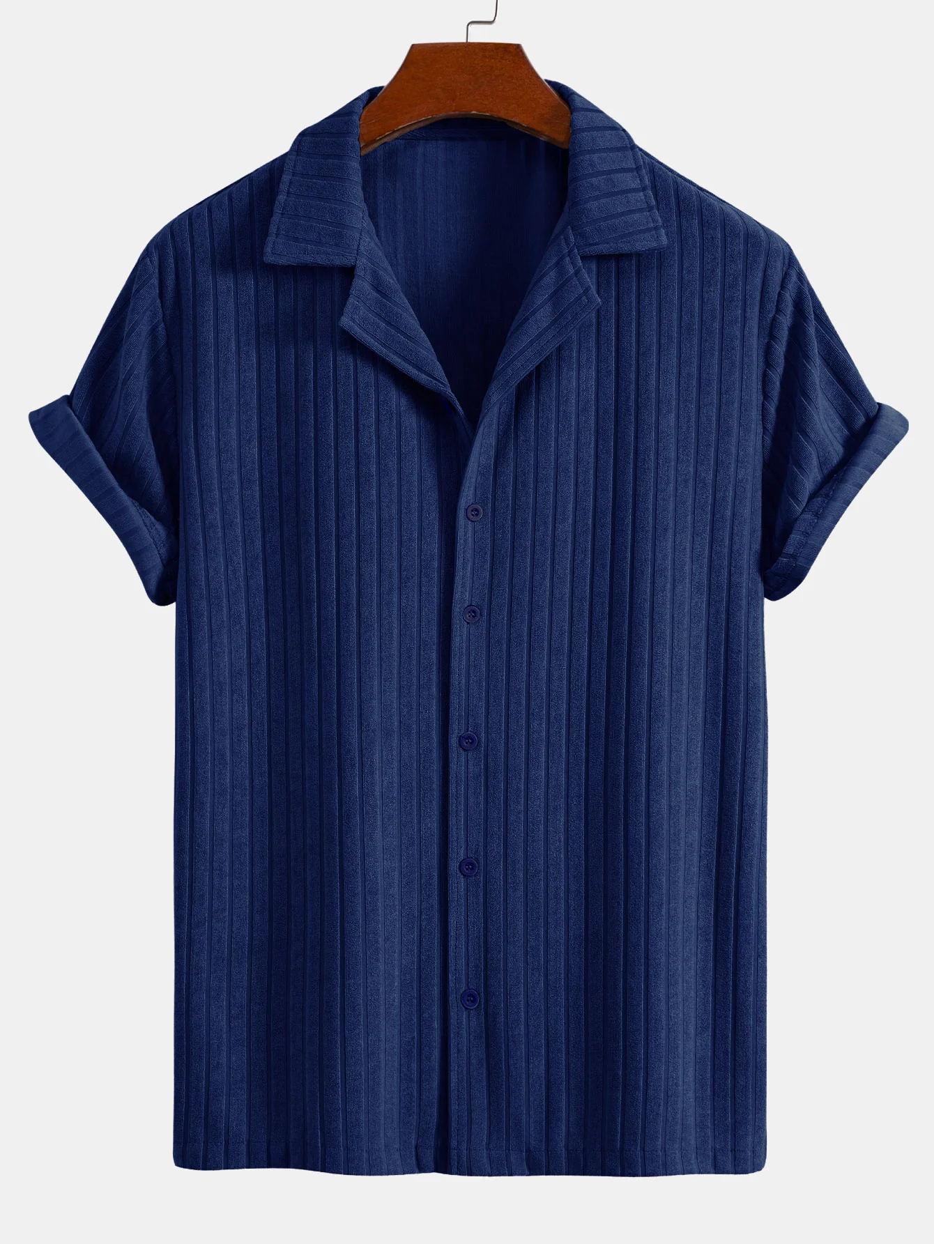 Striped Terry Cuban Shirt & Striped Terry Cuban Shorts - Image 10