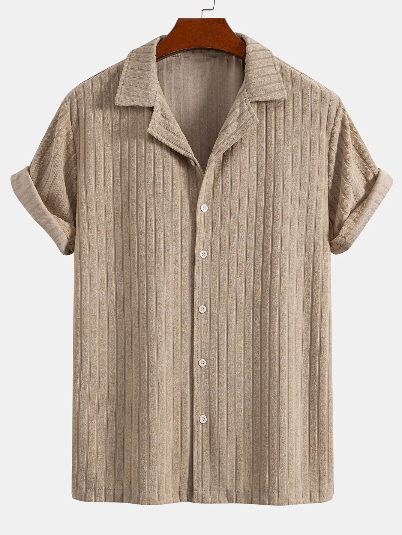 Striped Terry Cuban Shirt & Striped Terry Cuban Shorts - Image 5